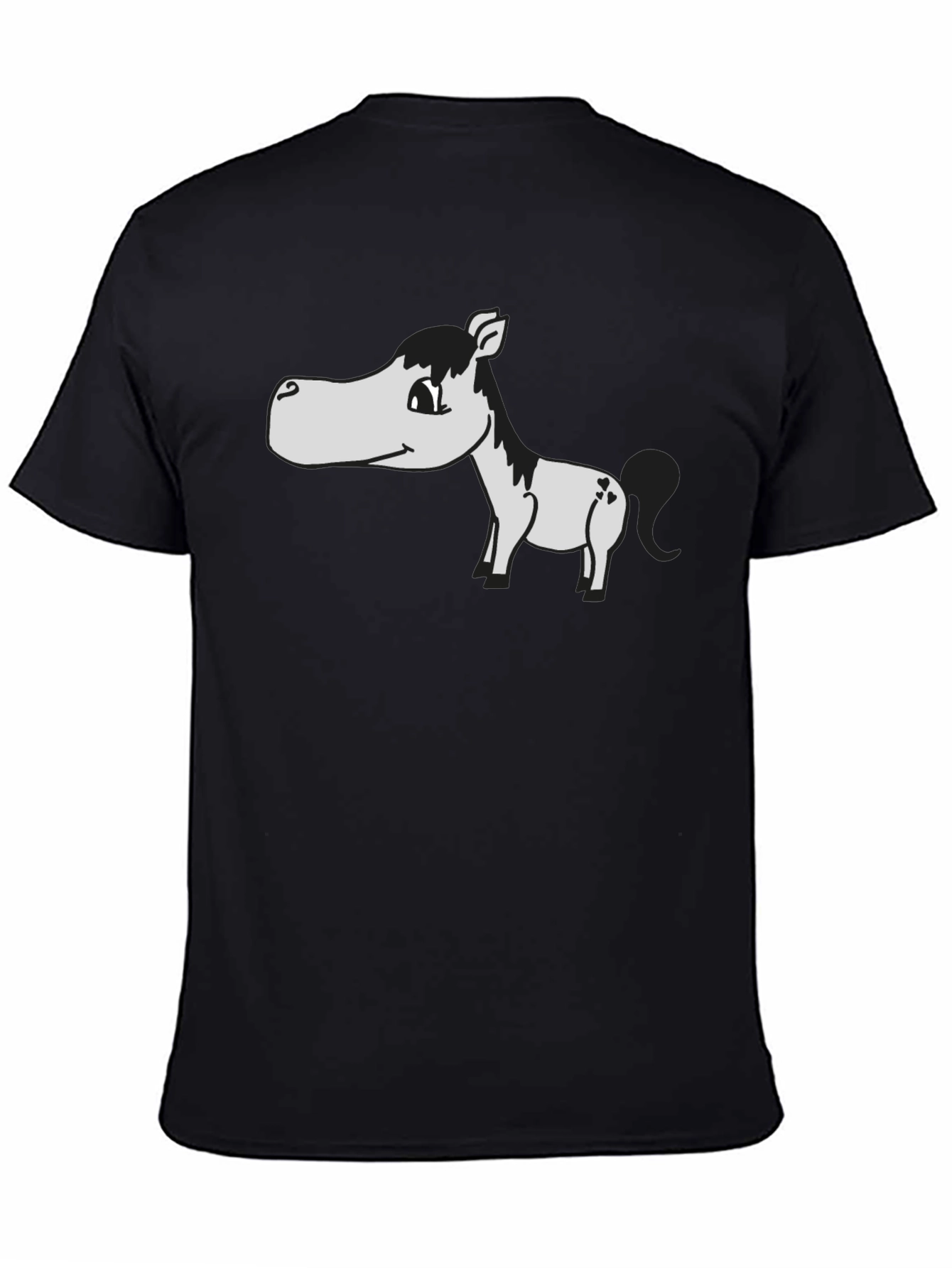 Funny Horse Graphic Tee - Unisex Black T-Shirt