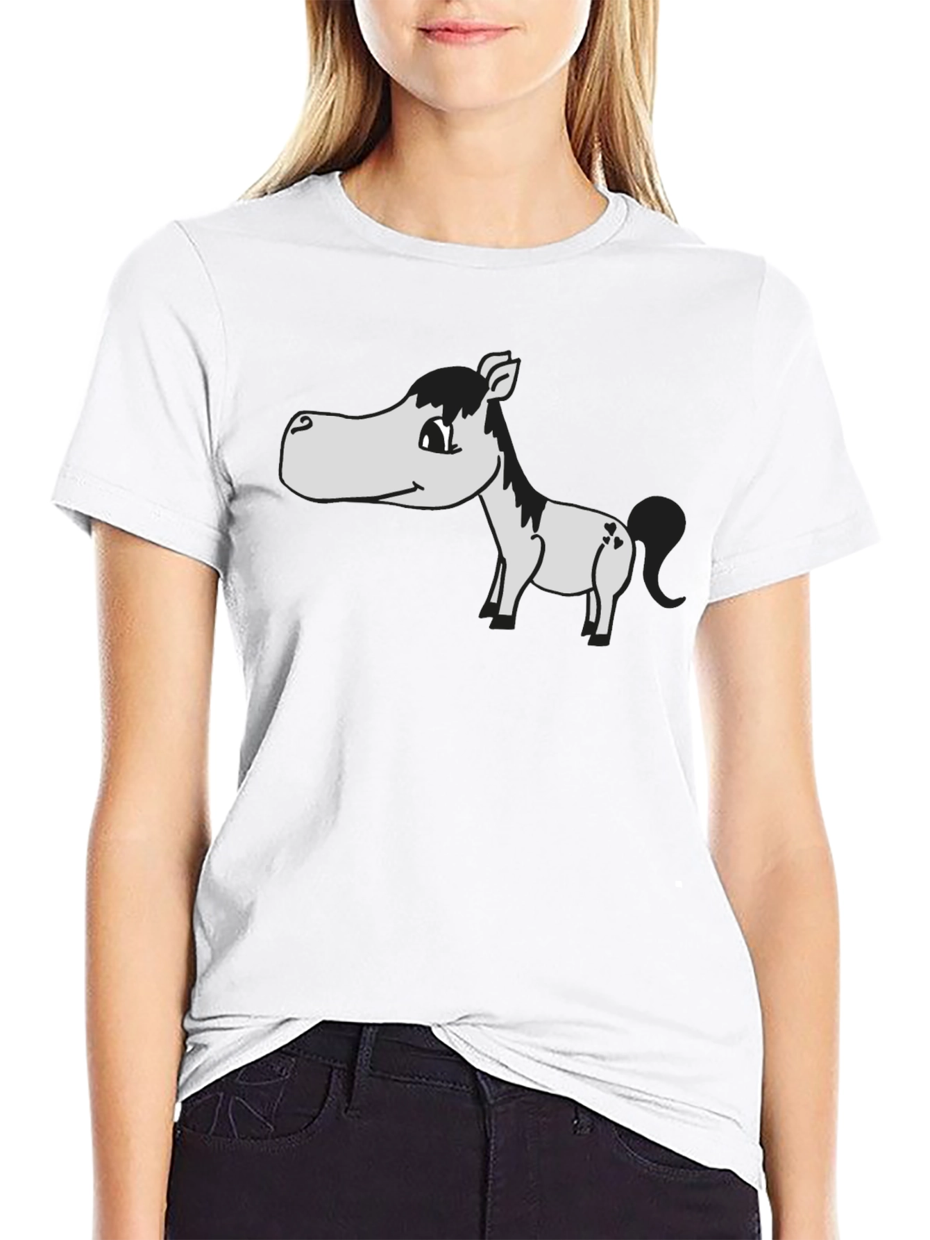 Funny Horse Graphic Tee - Unisex Black T-Shirt
