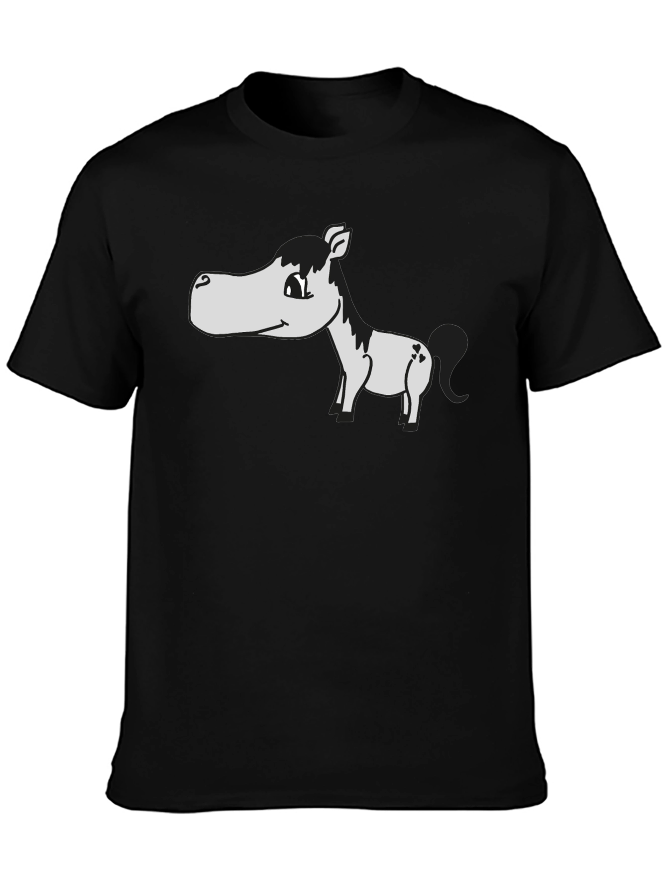 Funny Horse Graphic Tee - Unisex Black T-Shirt