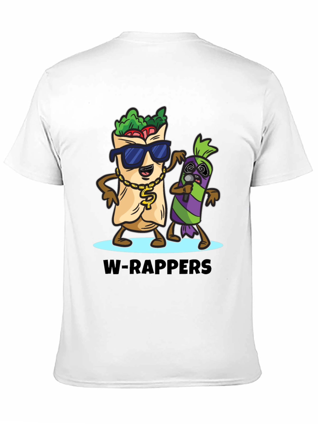 W-Rappers Cartoon Graphic Tee - Black