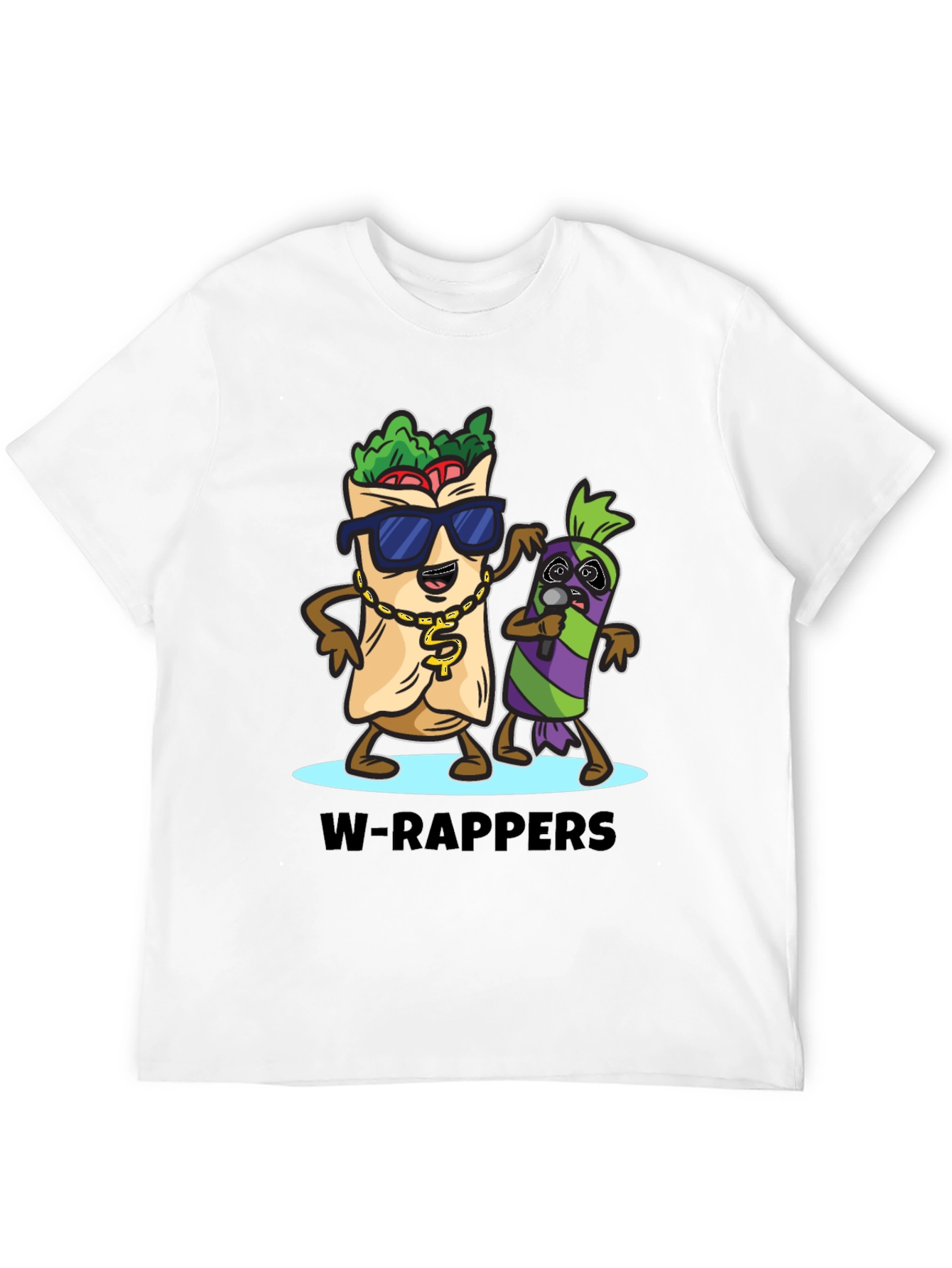 W-Rappers Cartoon Graphic Tee - Black