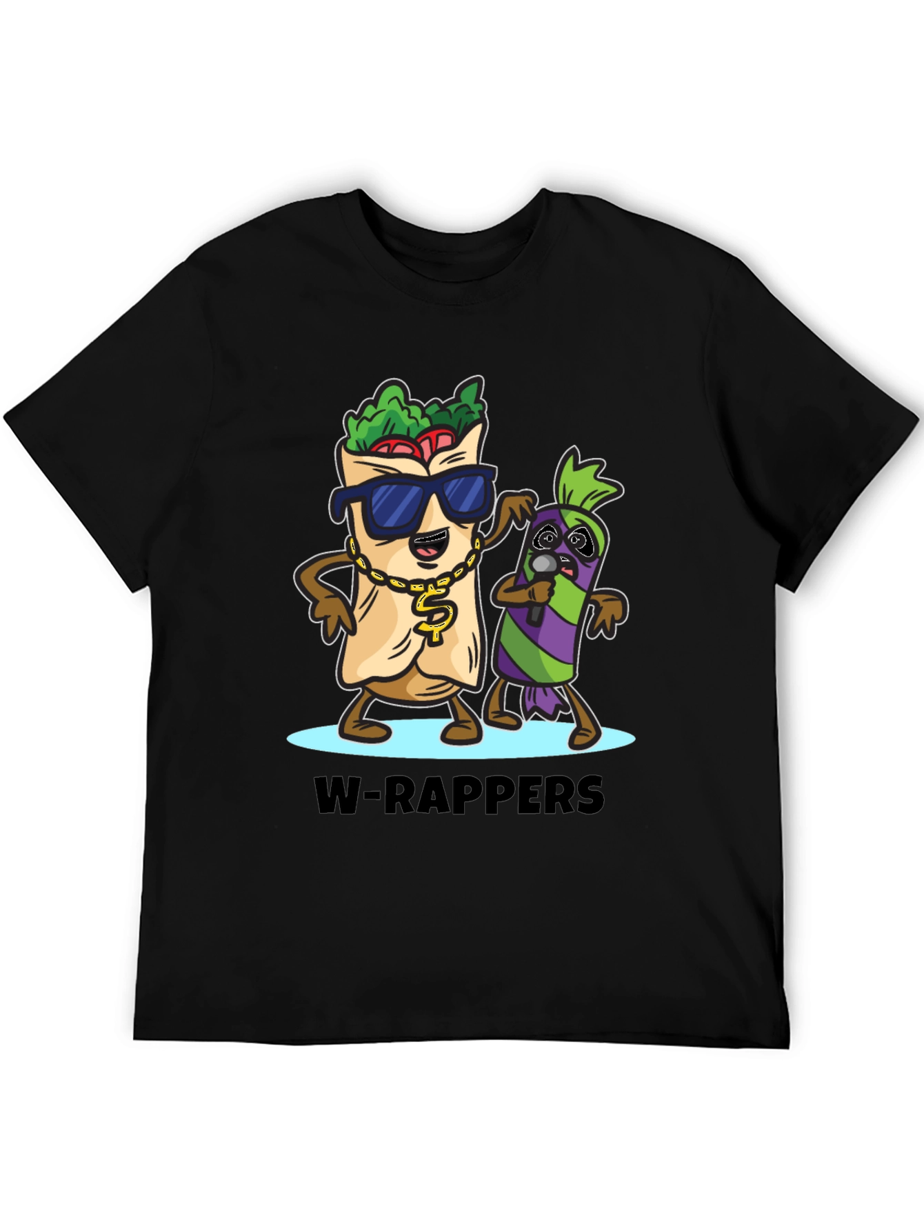 W-Rappers Cartoon Graphic Tee - Black