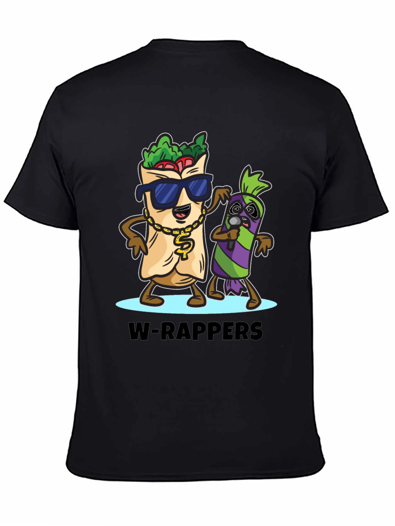 W-Rappers Cartoon Graphic Tee - Black