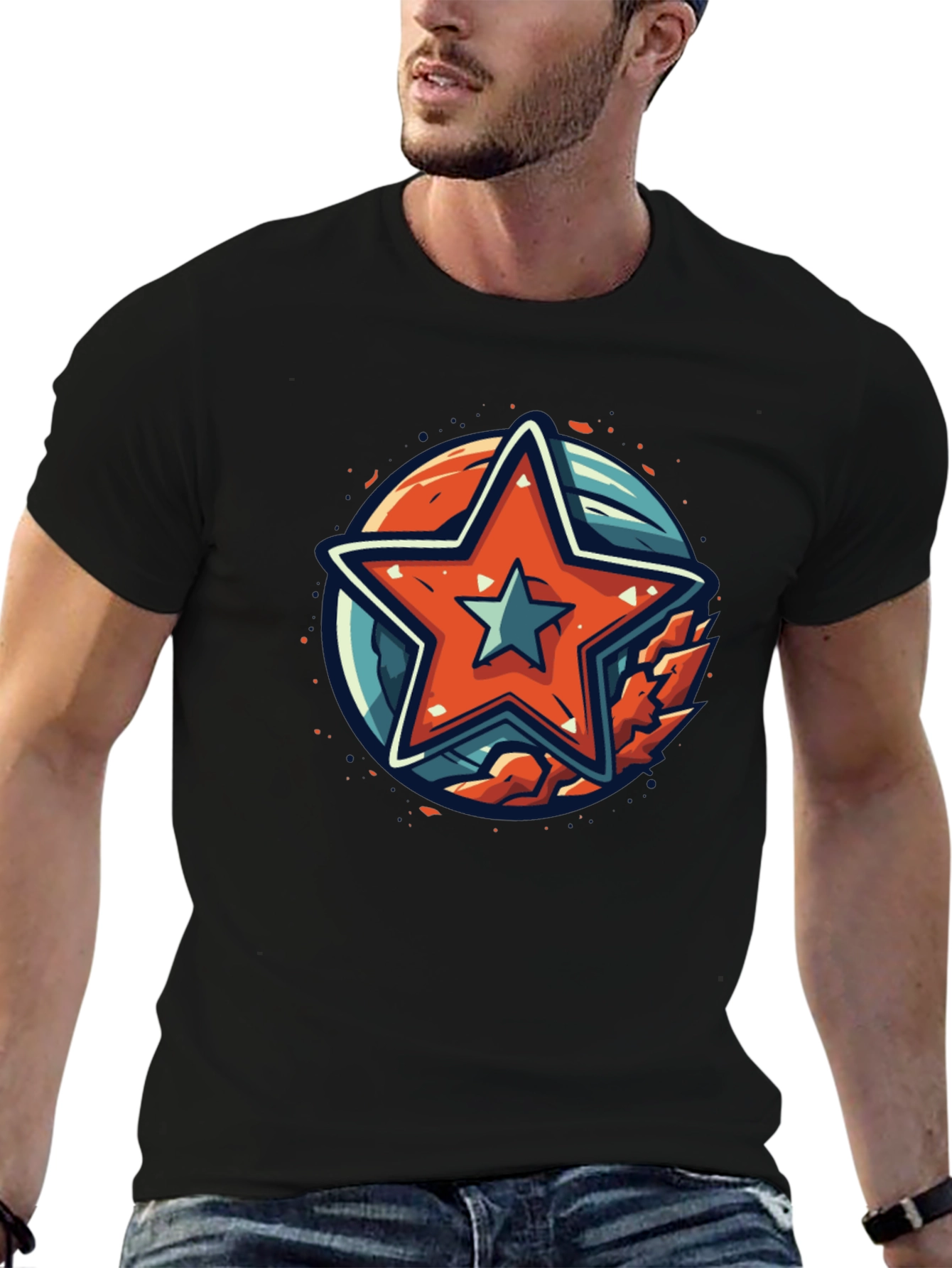 Star Graphic Black T-Shirt