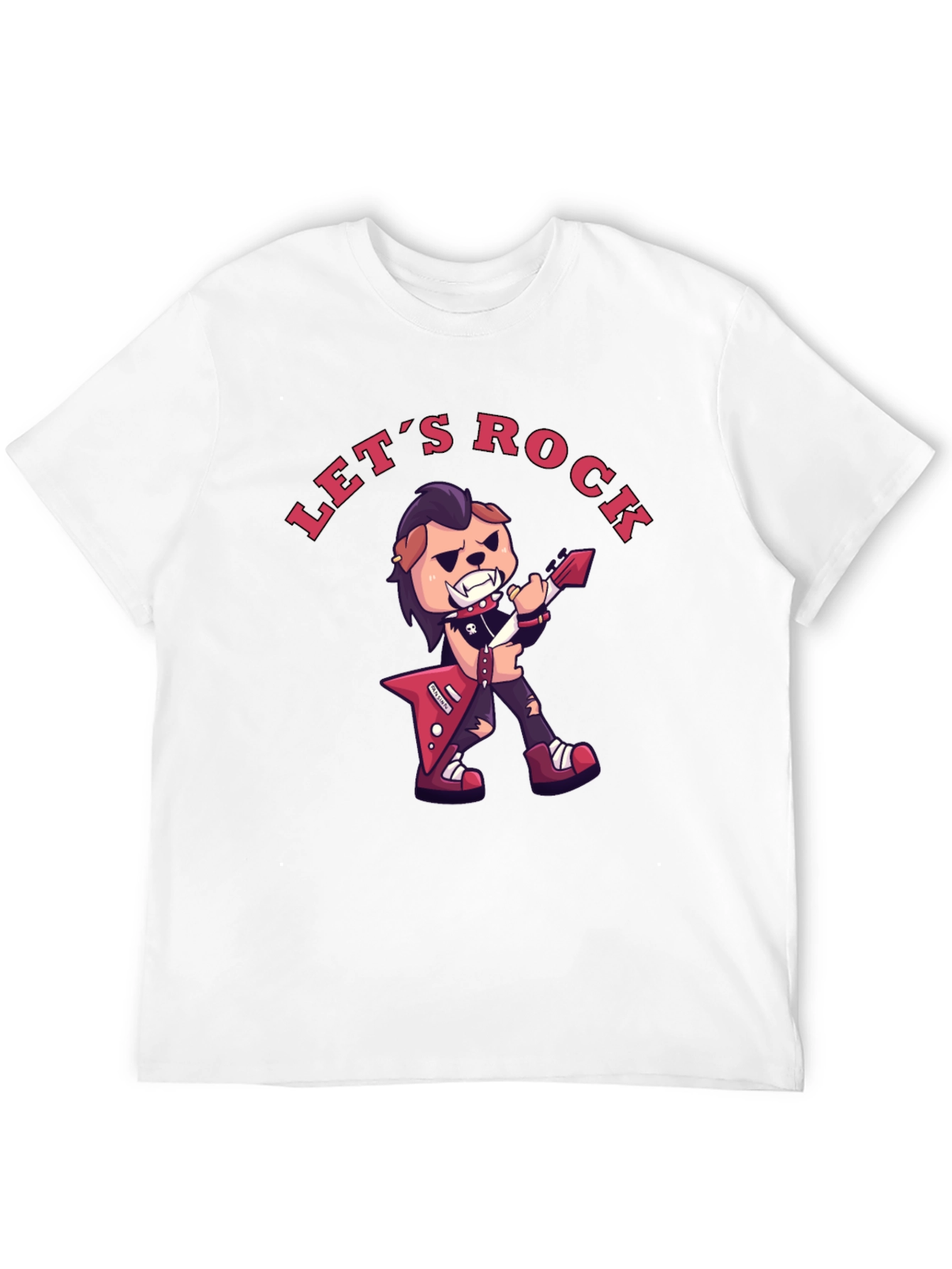 Lets Rock Graphic T-Shirt - Black Cotton Tee