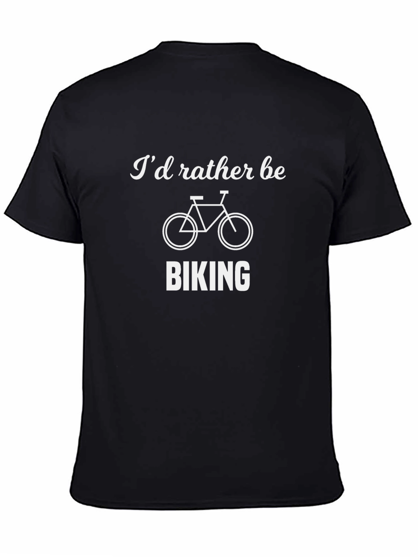 Id Rather Be Biking Black Graphic Tee