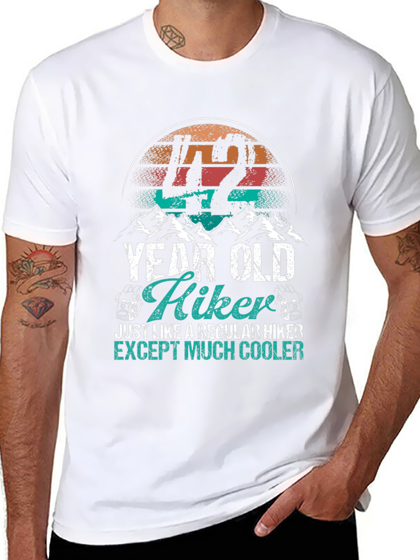 42 Year Old Hiker T-Shirt - Cool Hiking Gift