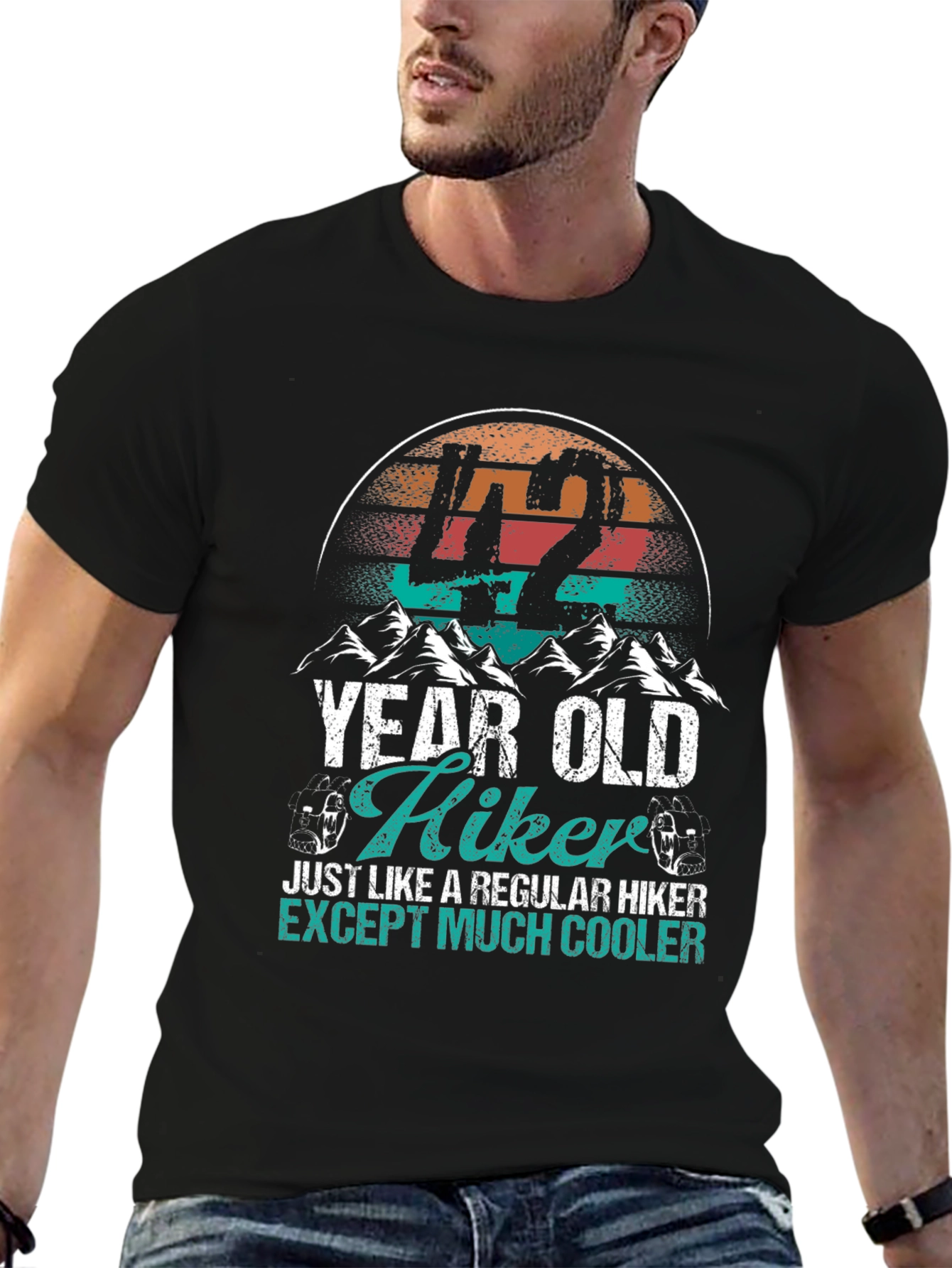 42 Year Old Hiker T-Shirt - Cool Hiking Gift