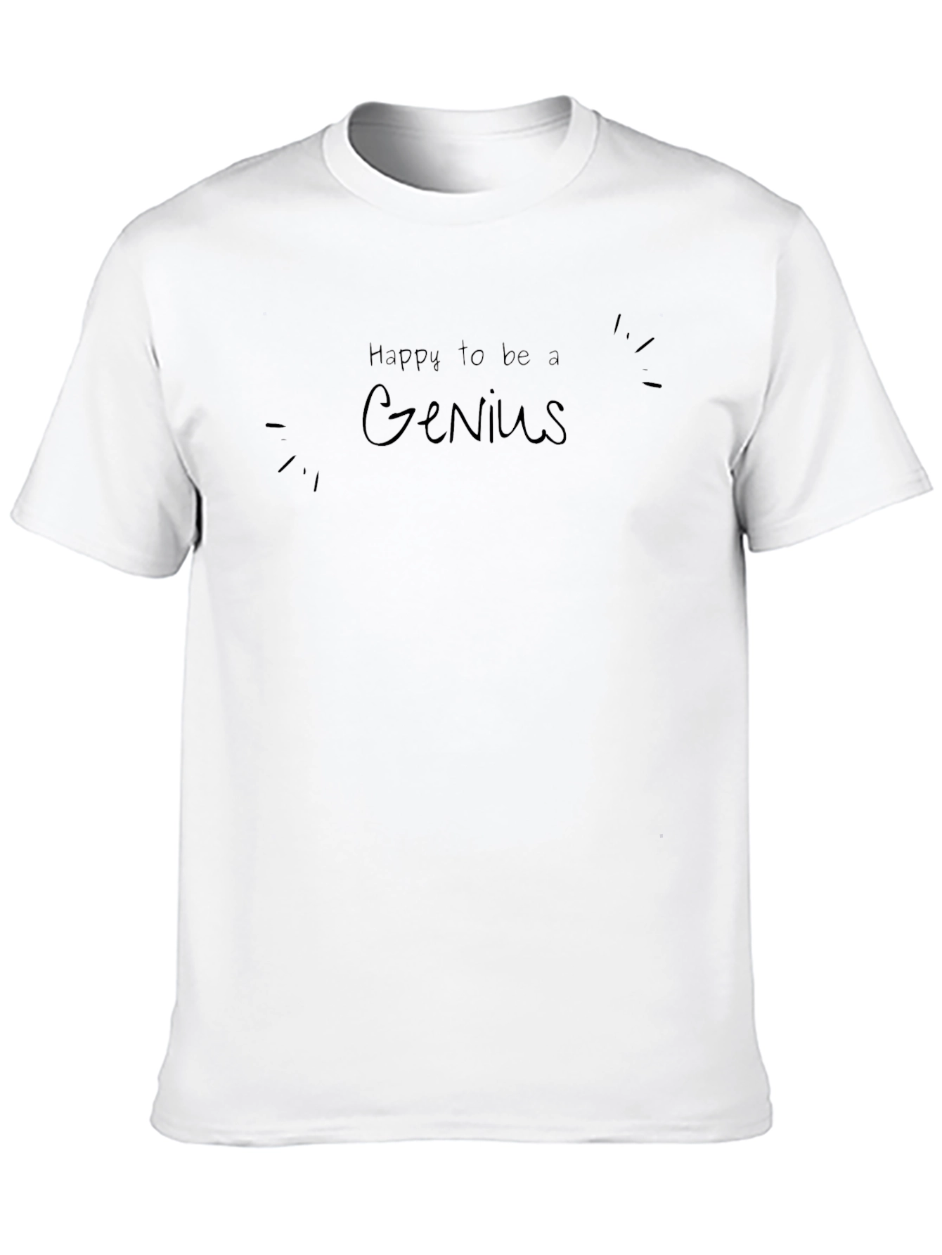 Happy to be a Genius - Mens Black T-Shirt