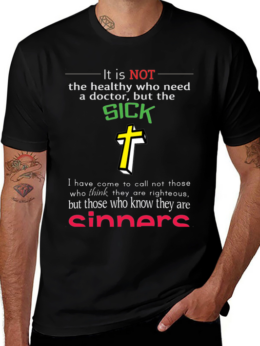 Faith-Based Black T-Shirt: SICK & Sinners