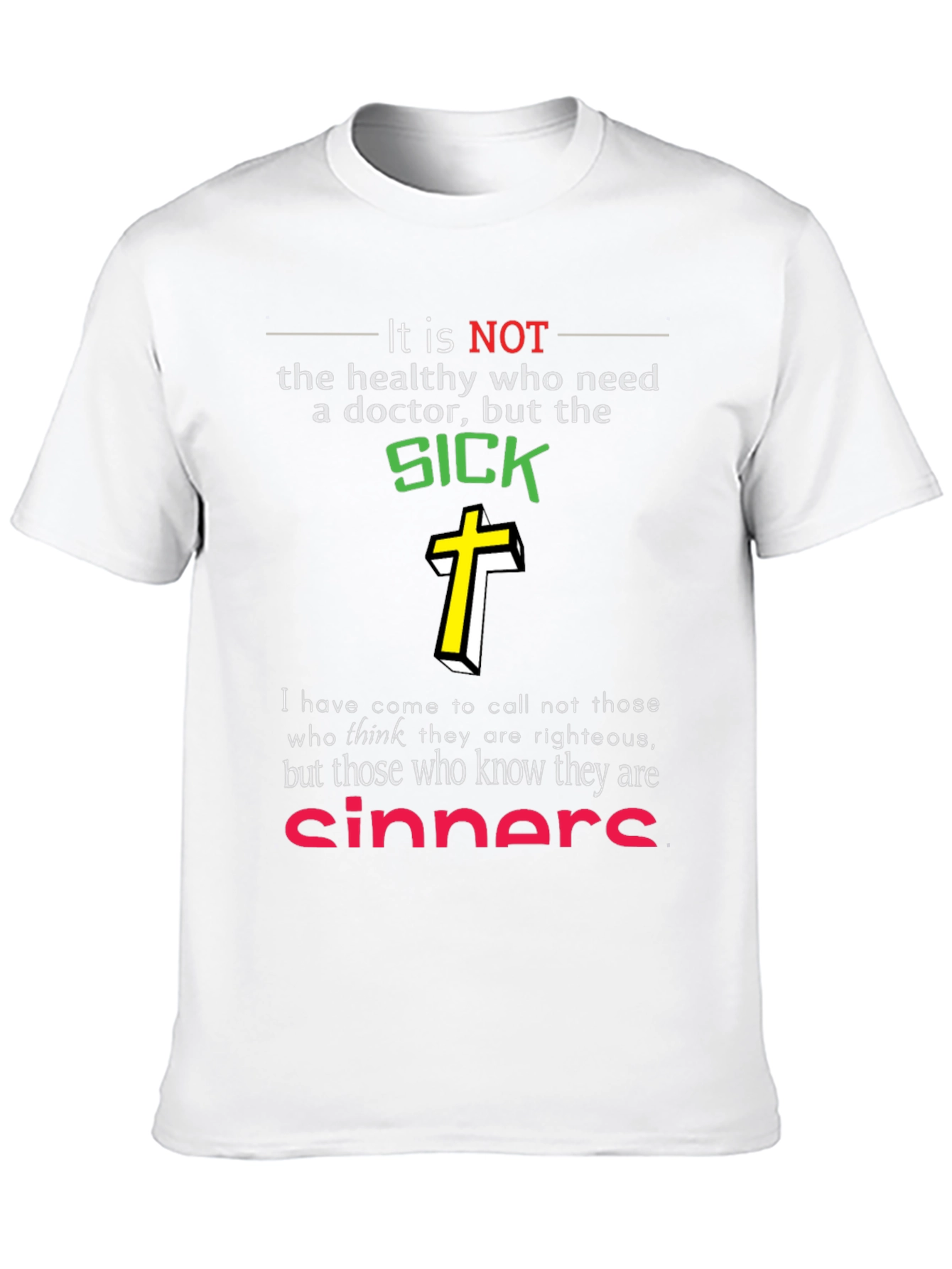 Faith-Based Black T-Shirt: SICK & Sinners