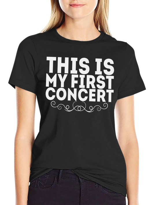 First Concert Graphic Tee - Black Cotton T-Shirt