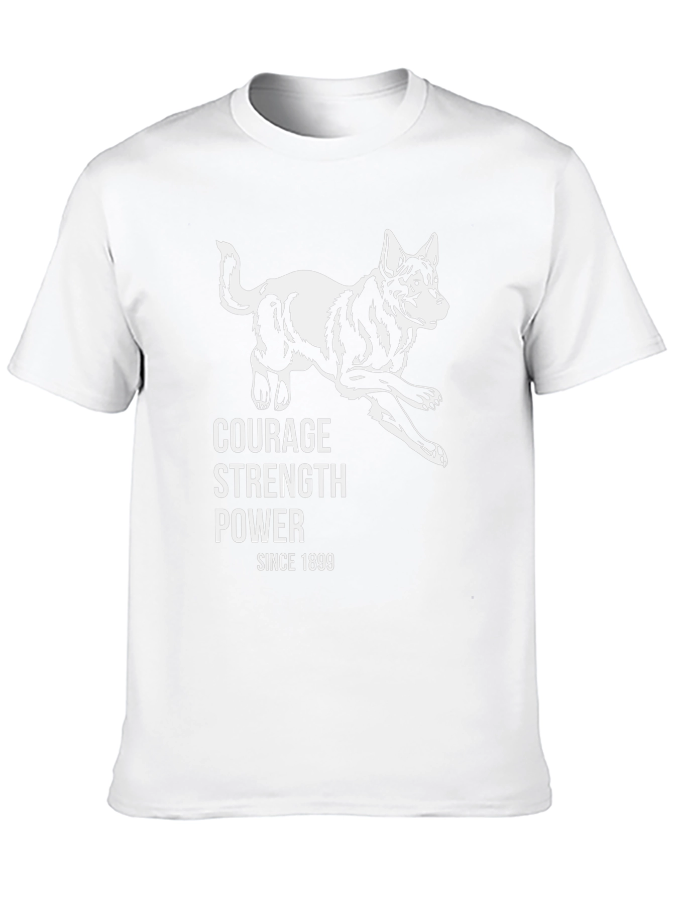 Courage Strength Power Dog T-Shirt Since 1899