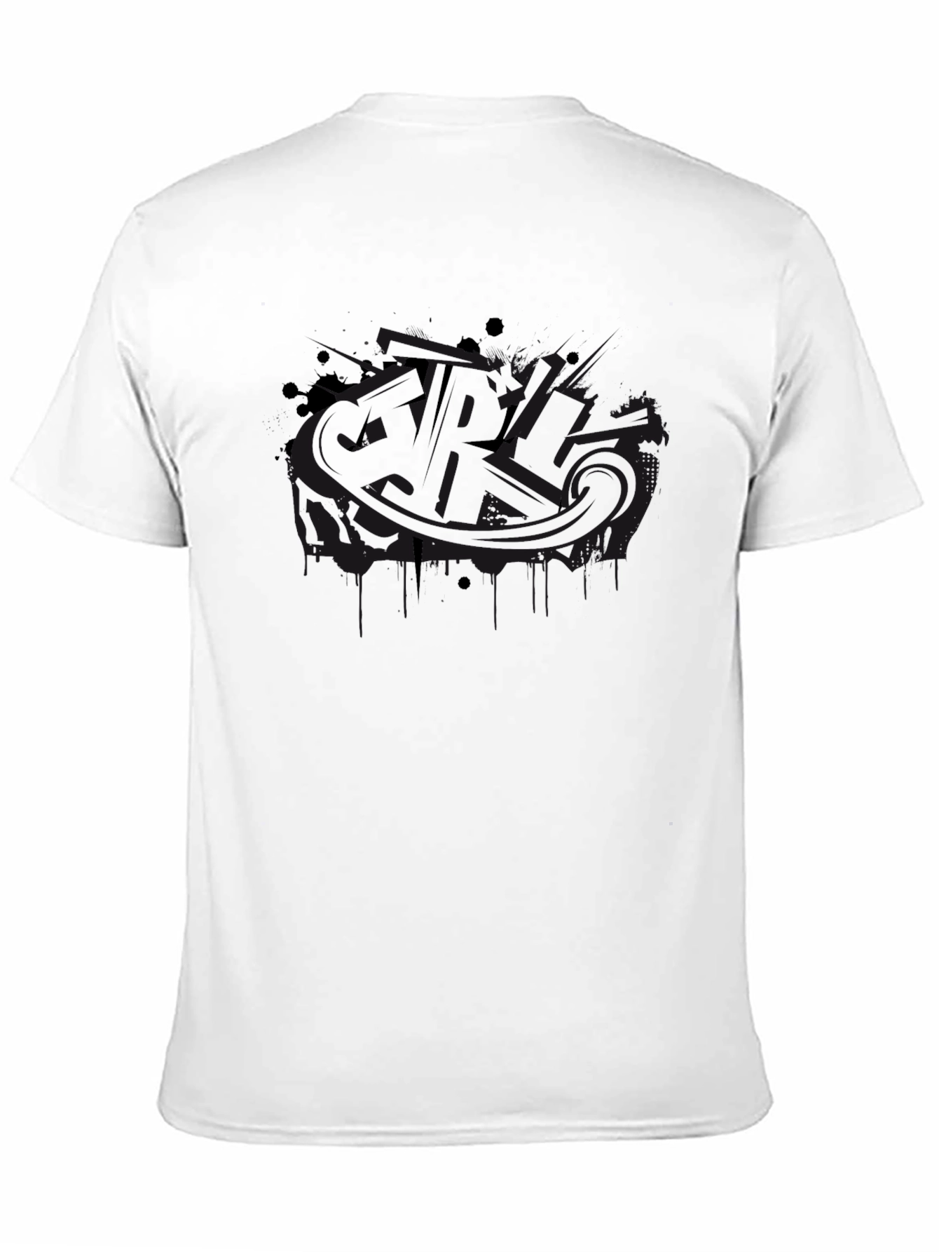 Mens Black Graphic Print T-Shirt