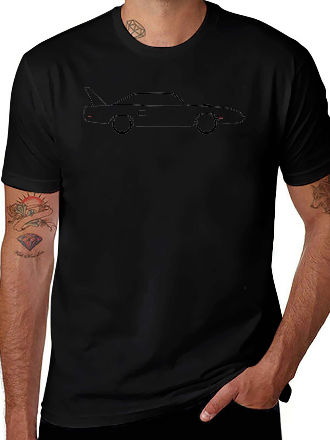 Car Silhouette Black T-Shirt