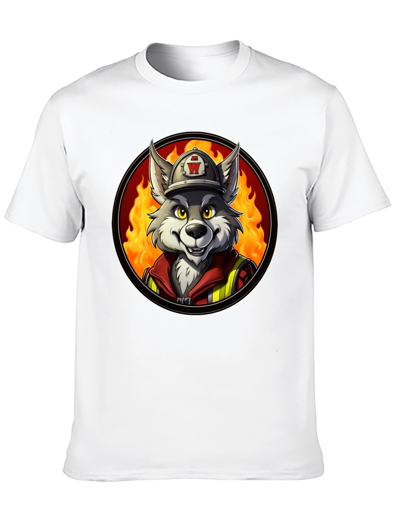 Wolf Firefighter Graphic Tee