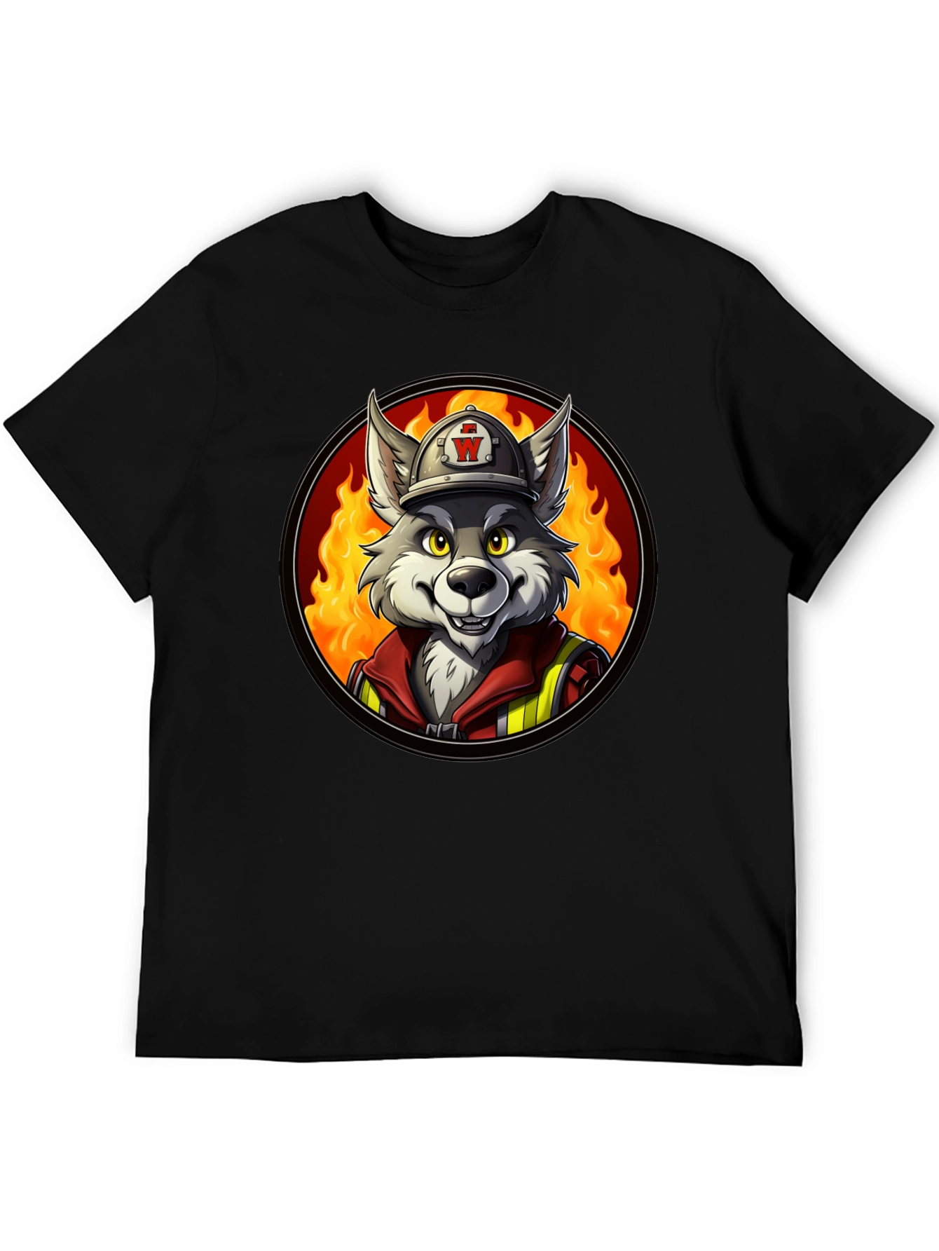 Wolf Firefighter Graphic Tee