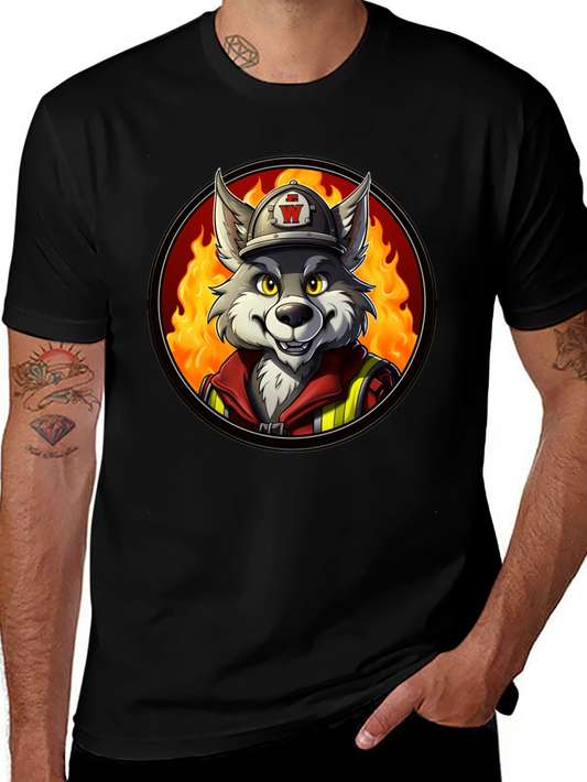 Wolf Firefighter Graphic Tee