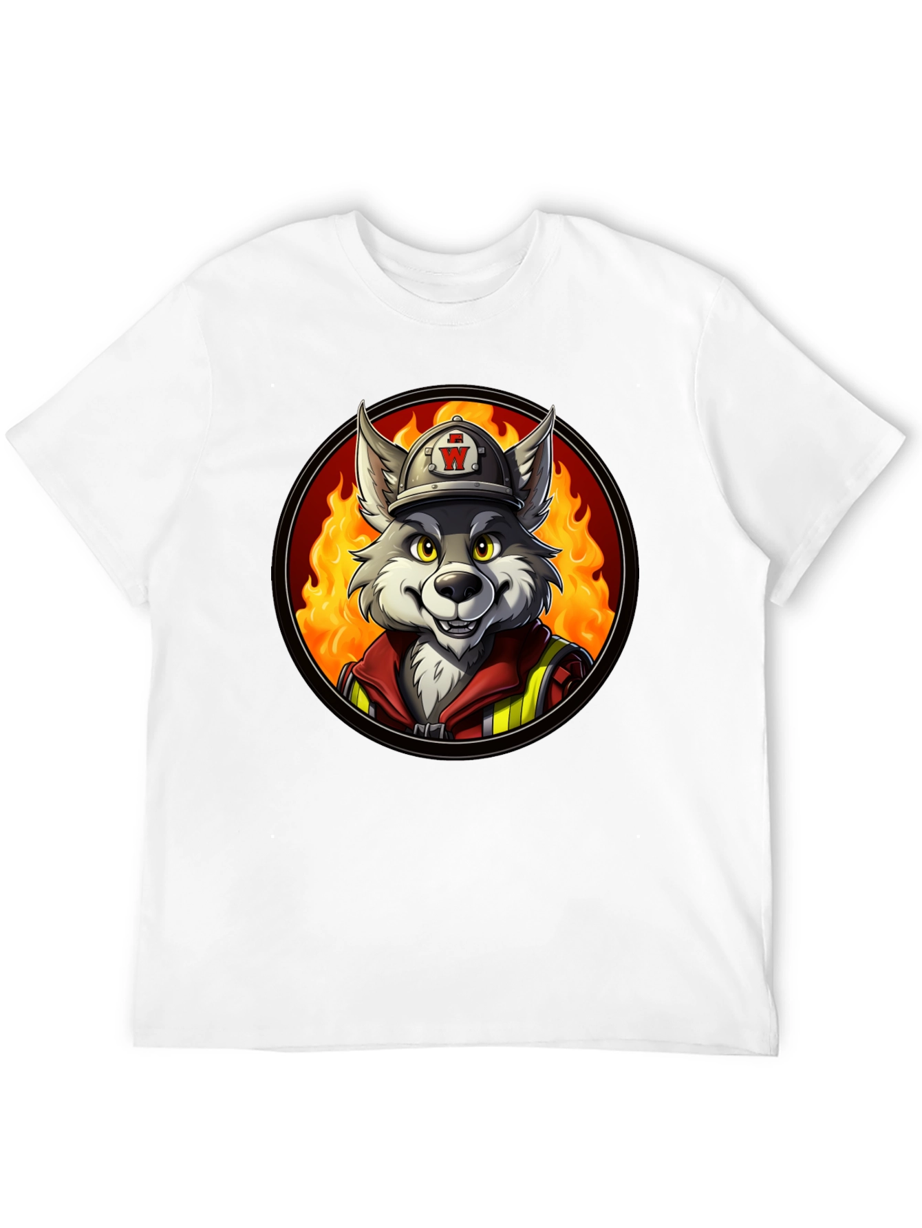 Wolf Firefighter Graphic Tee