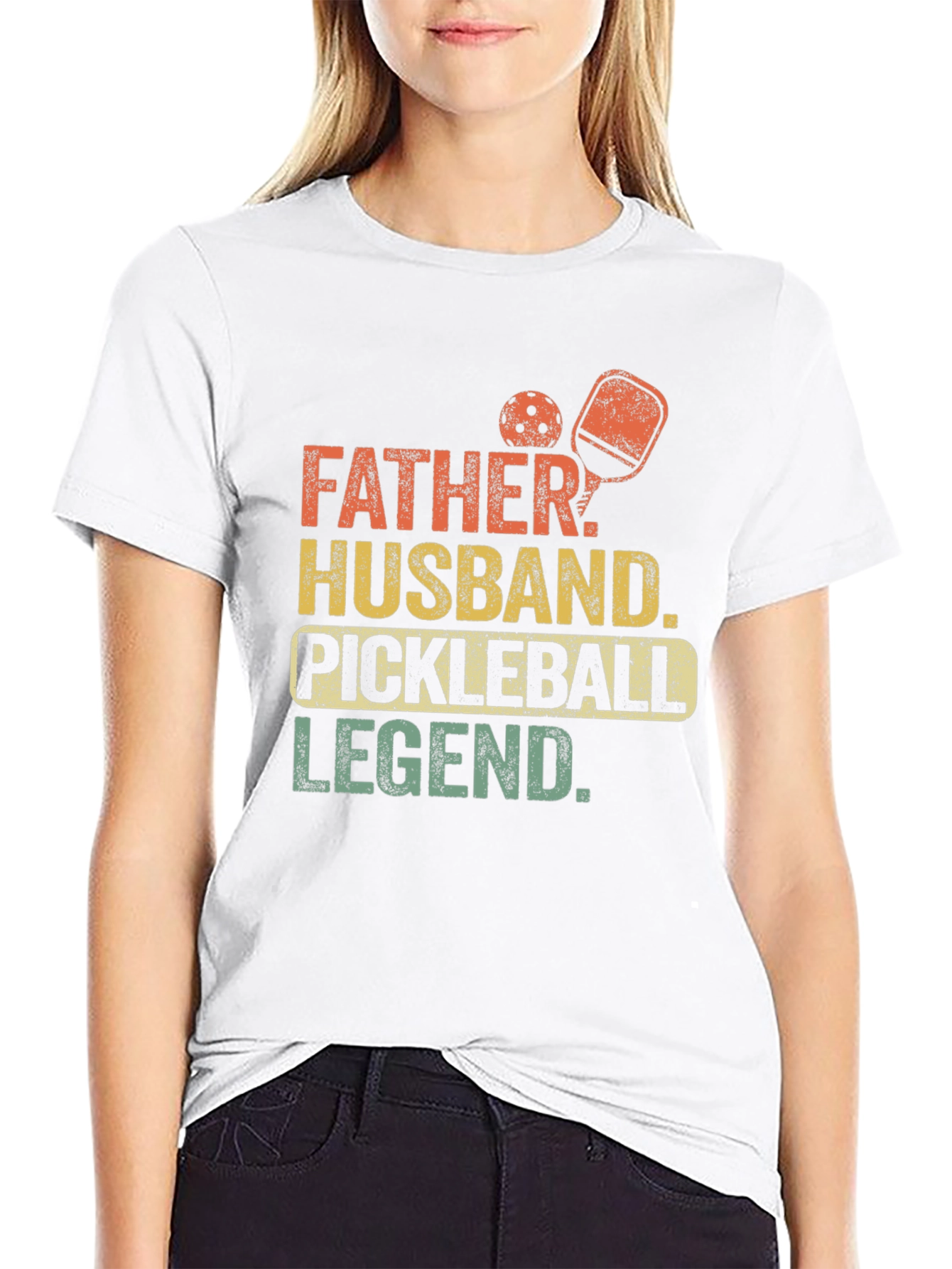Father Husband Pickleball Legend Graphic Tee