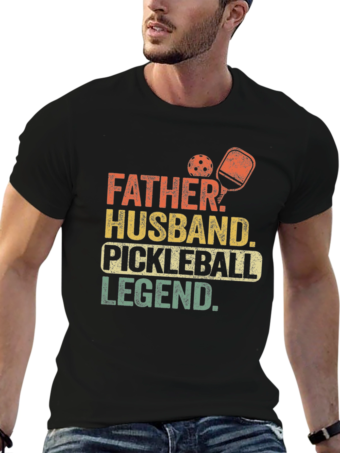 Father Husband Pickleball Legend Graphic Tee
