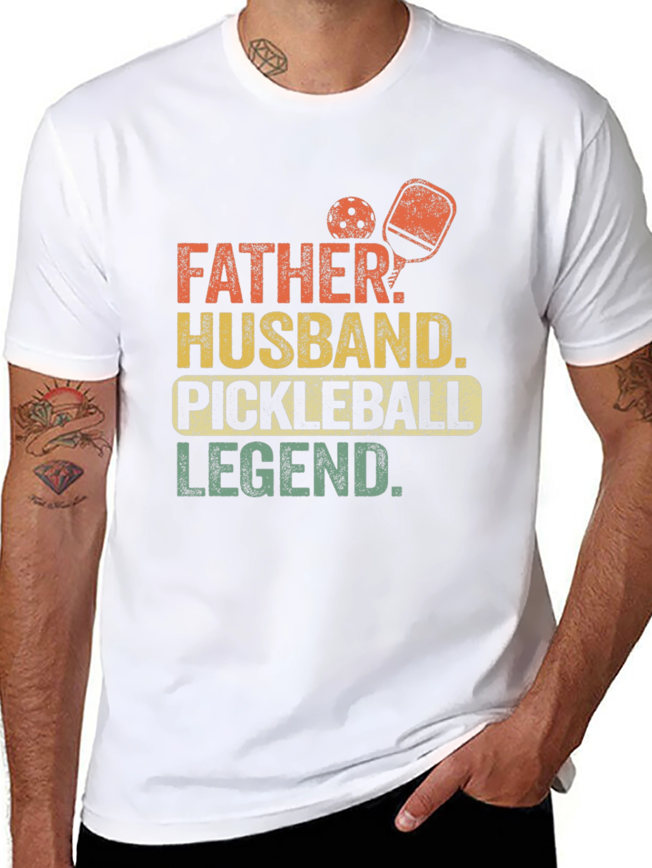Father Husband Pickleball Legend Graphic Tee