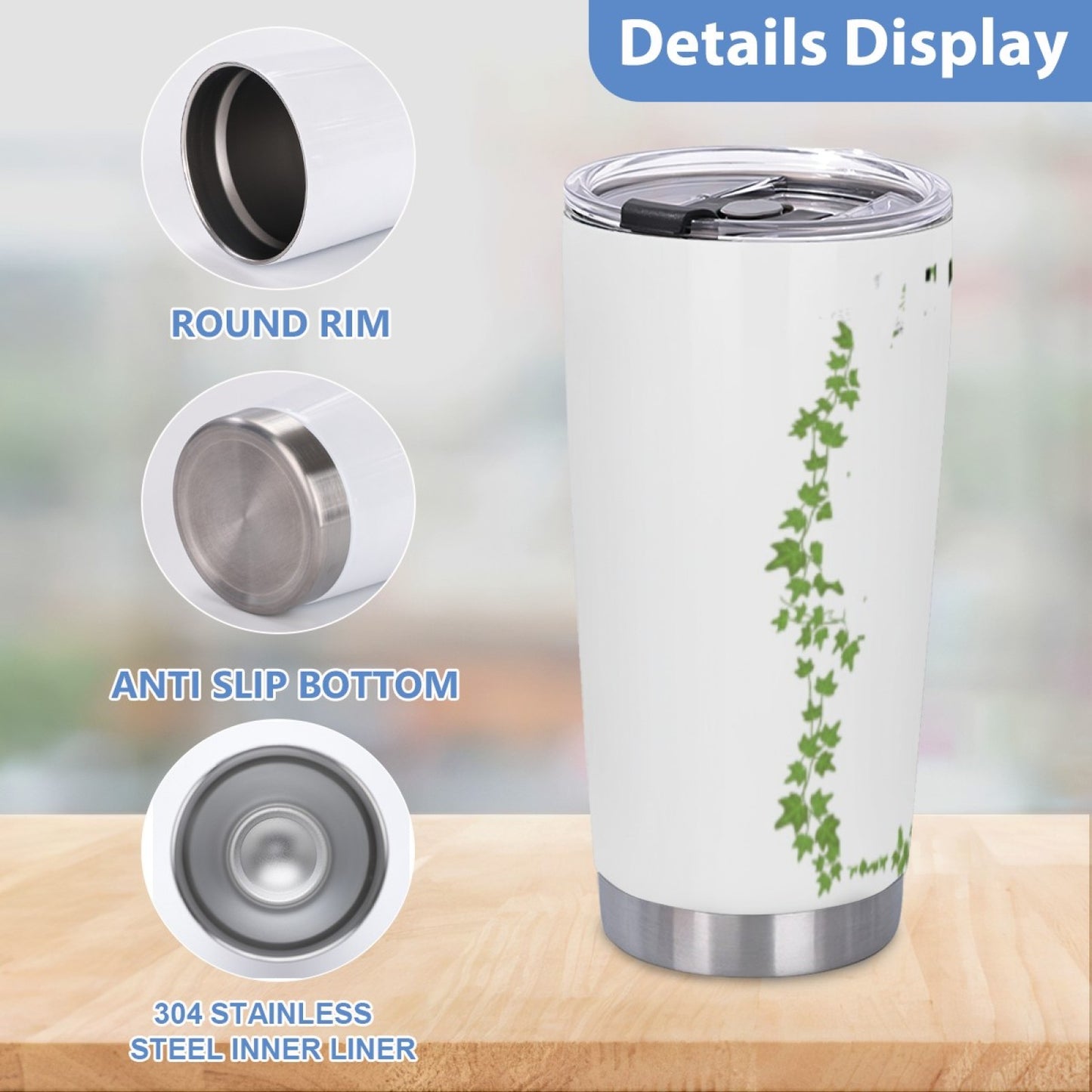 Daily Use Insulated Stainless Steel Tumbler - Stylish Graphic Print Cup