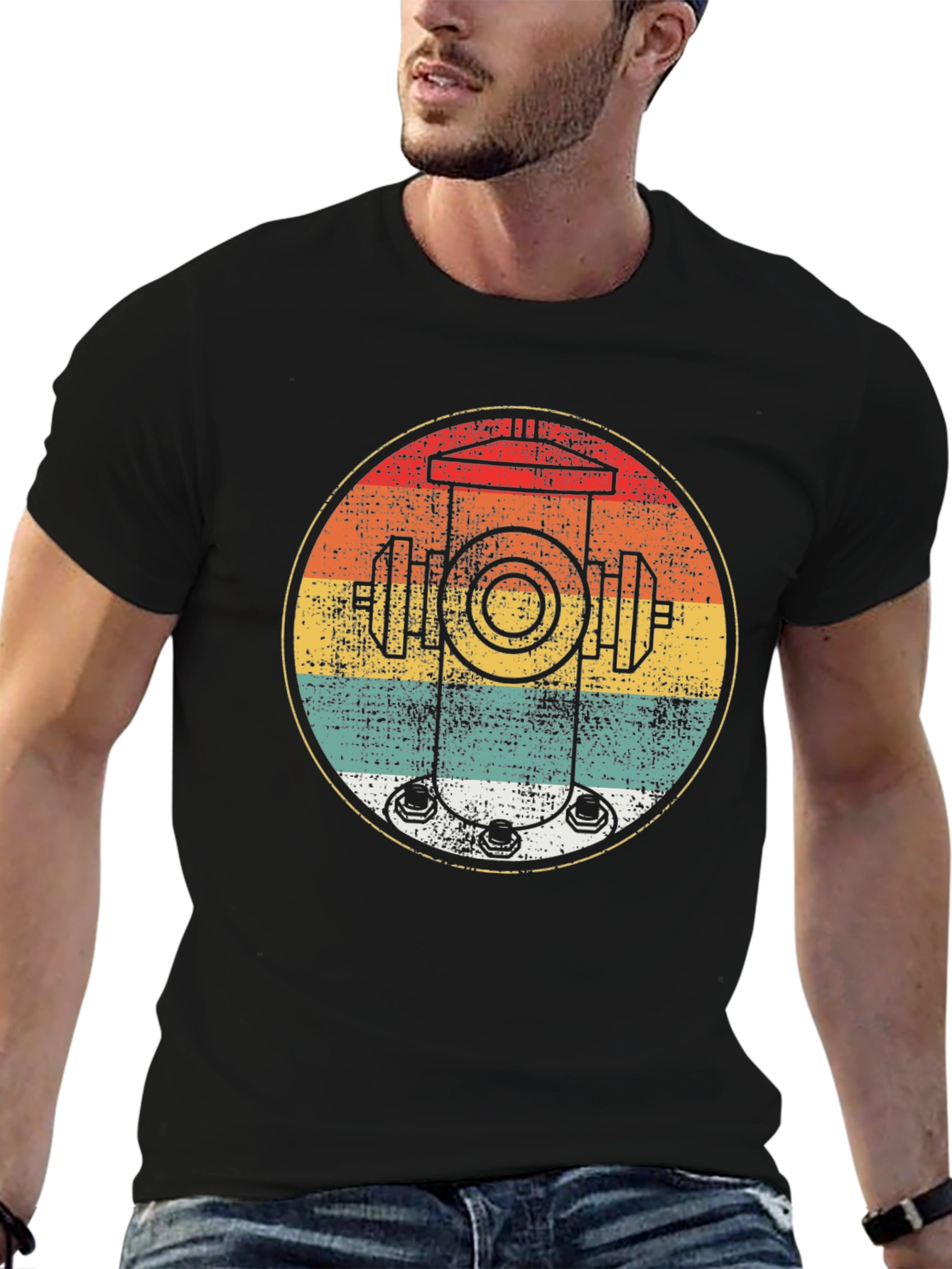 Retro Fire Hydrant Graphic Tee