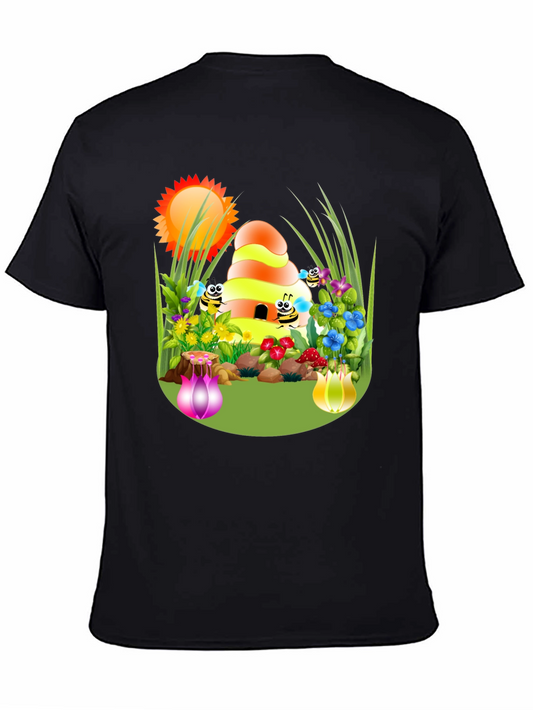 Bee Happy T-Shirt - Nature Graphic Tee