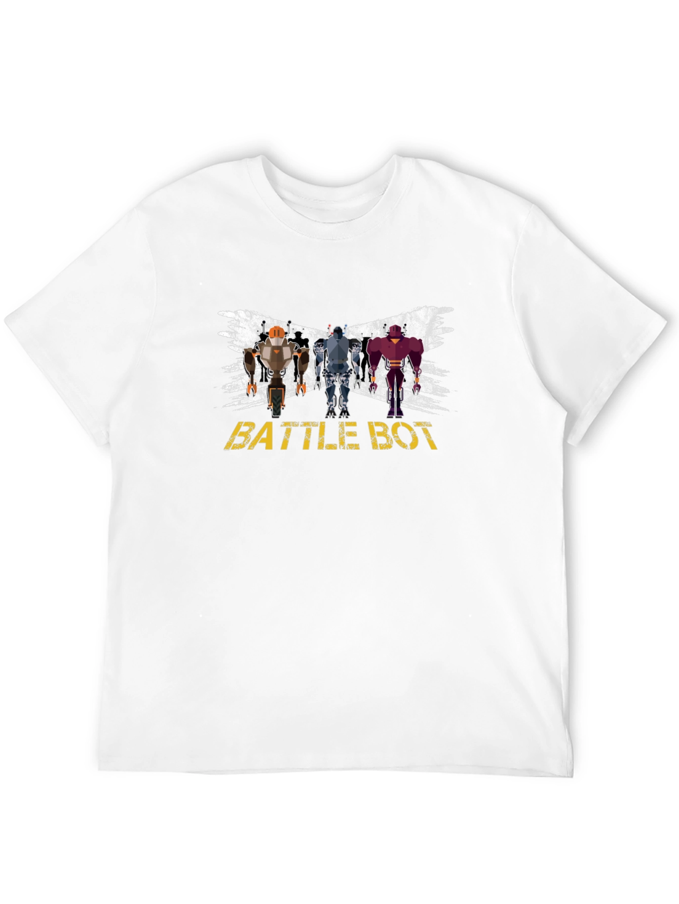 Battle Bot Graphic T-Shirt - Black Crew Neck