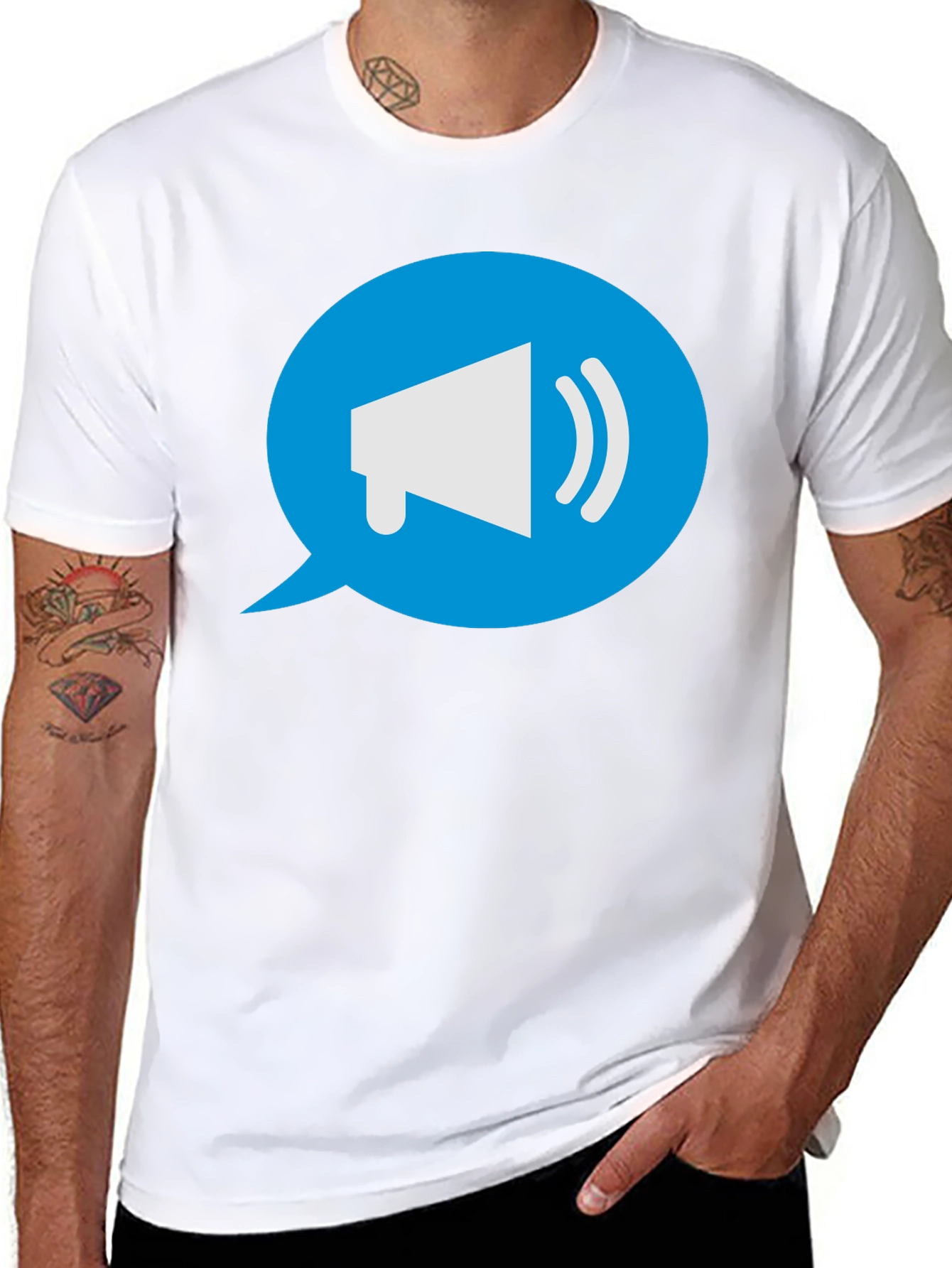 Megaphone Graphic T-Shirt - Bold Statement Tee