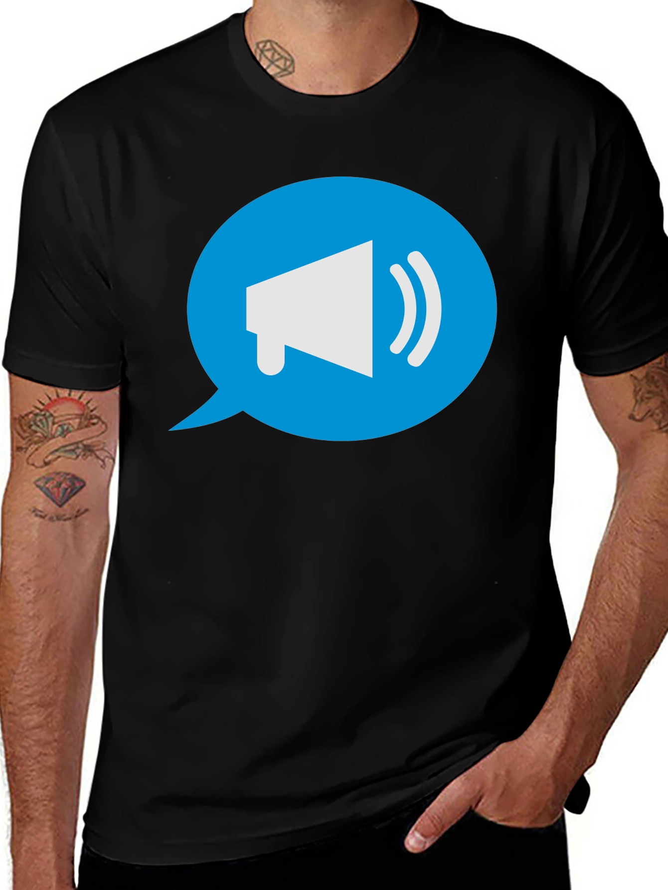 Megaphone Graphic T-Shirt - Bold Statement Tee
