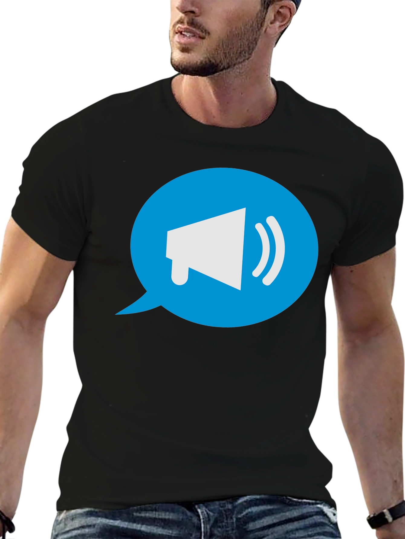 Megaphone Graphic T-Shirt - Bold Statement Tee