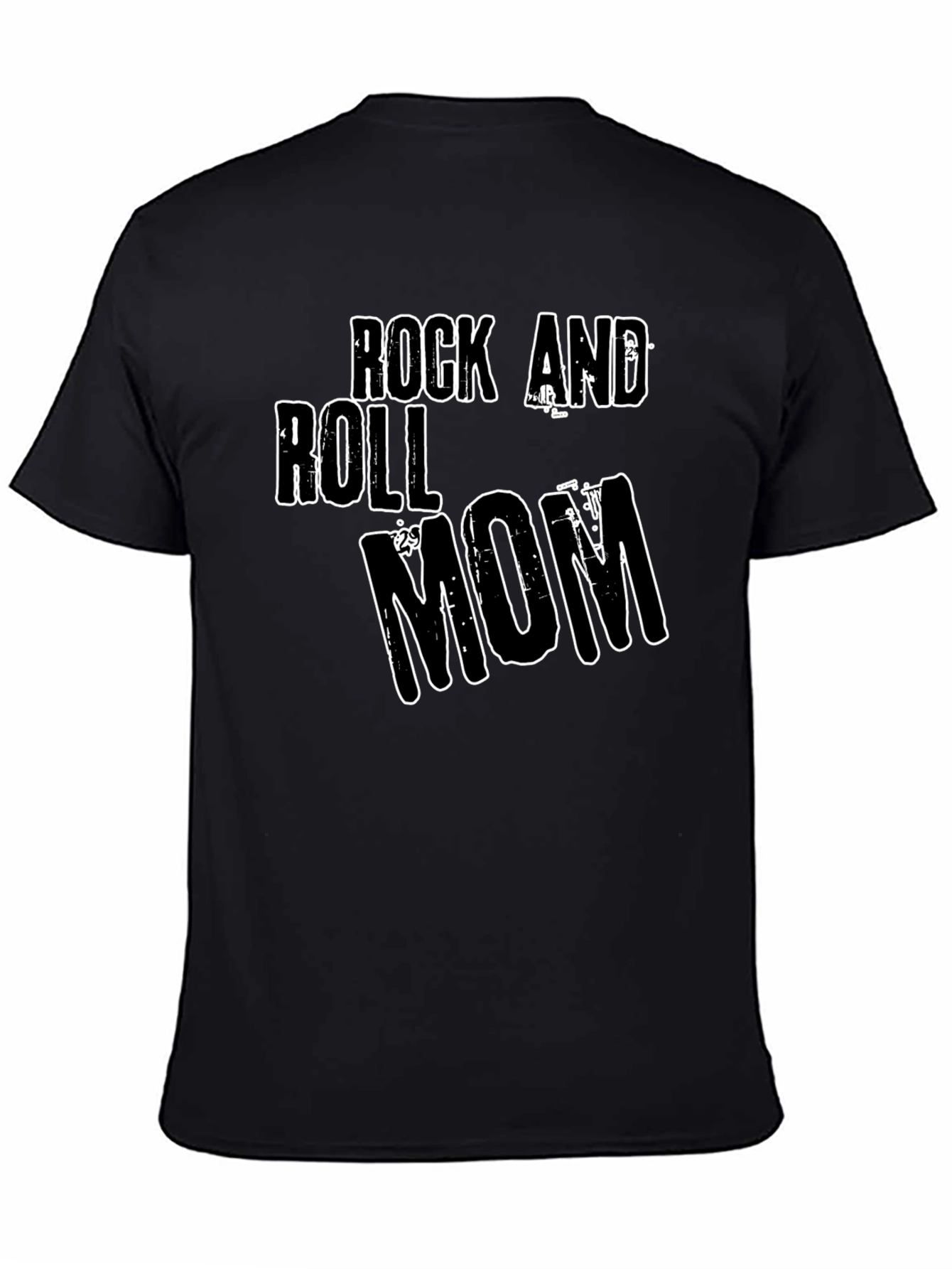 Rock and Roll Mom Black Graphic Tee