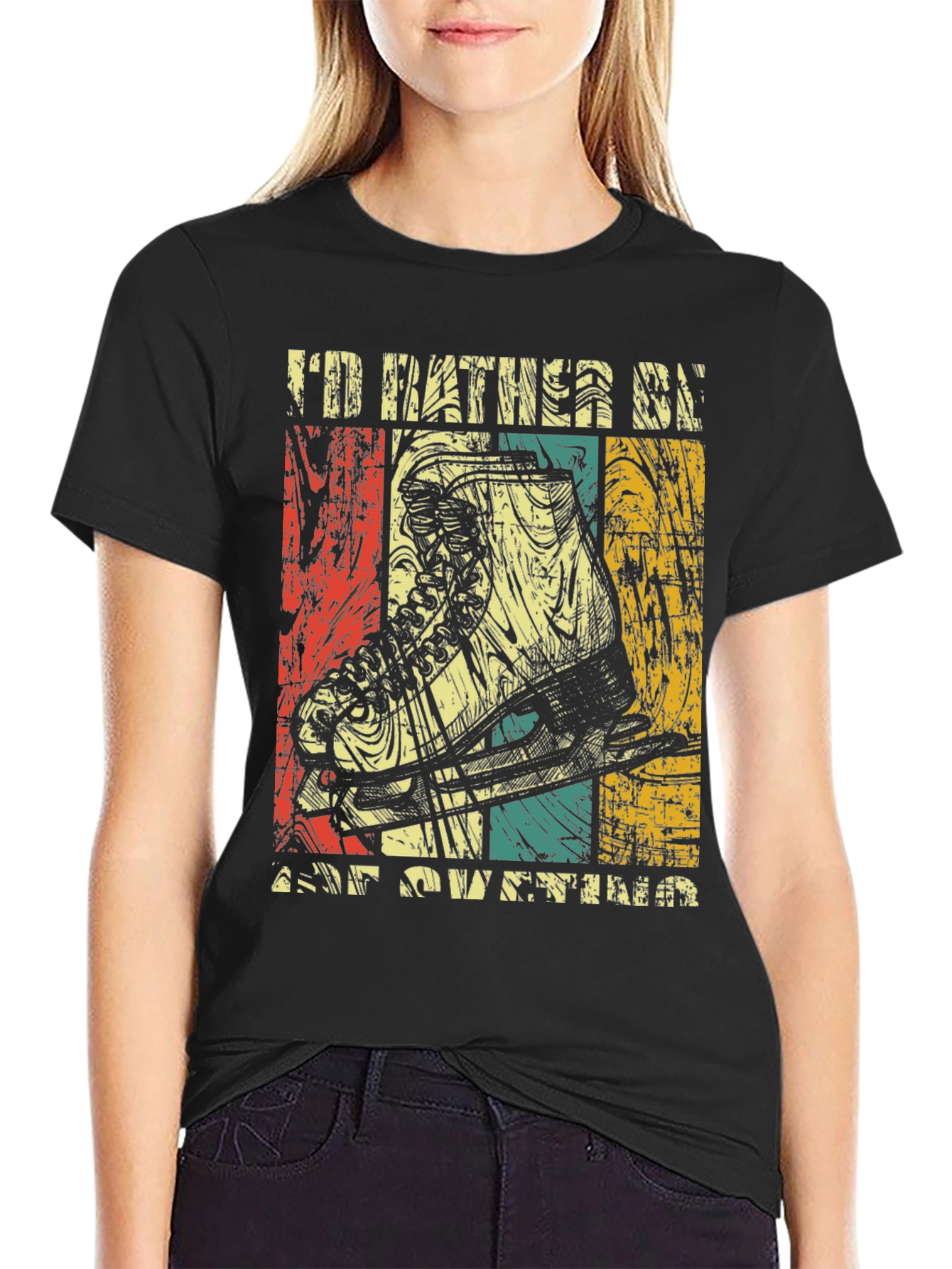 Id Rather Be Ice Skating T-Shirt