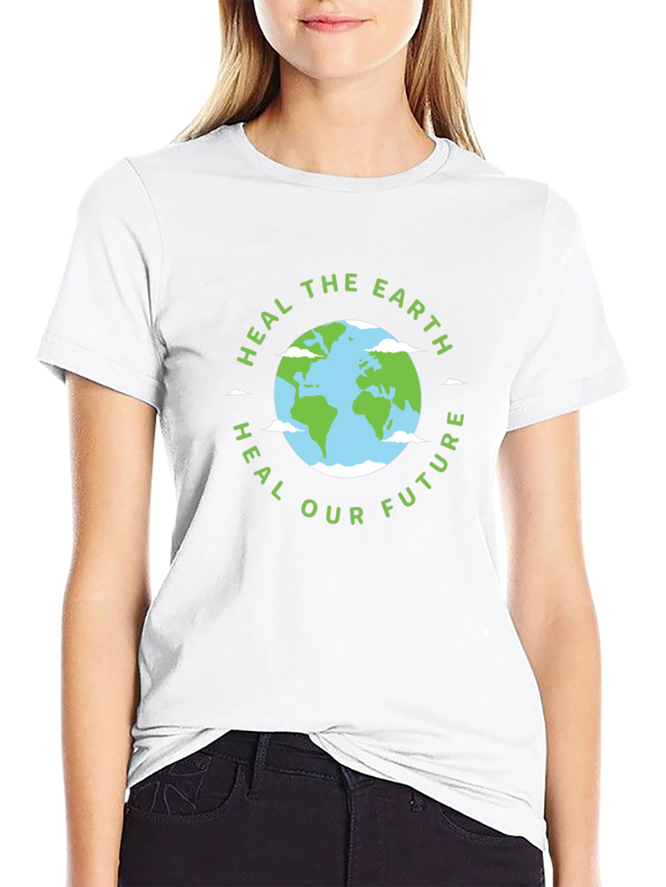 Eco-Friendly Heal the Earth Graphic T-Shirt
