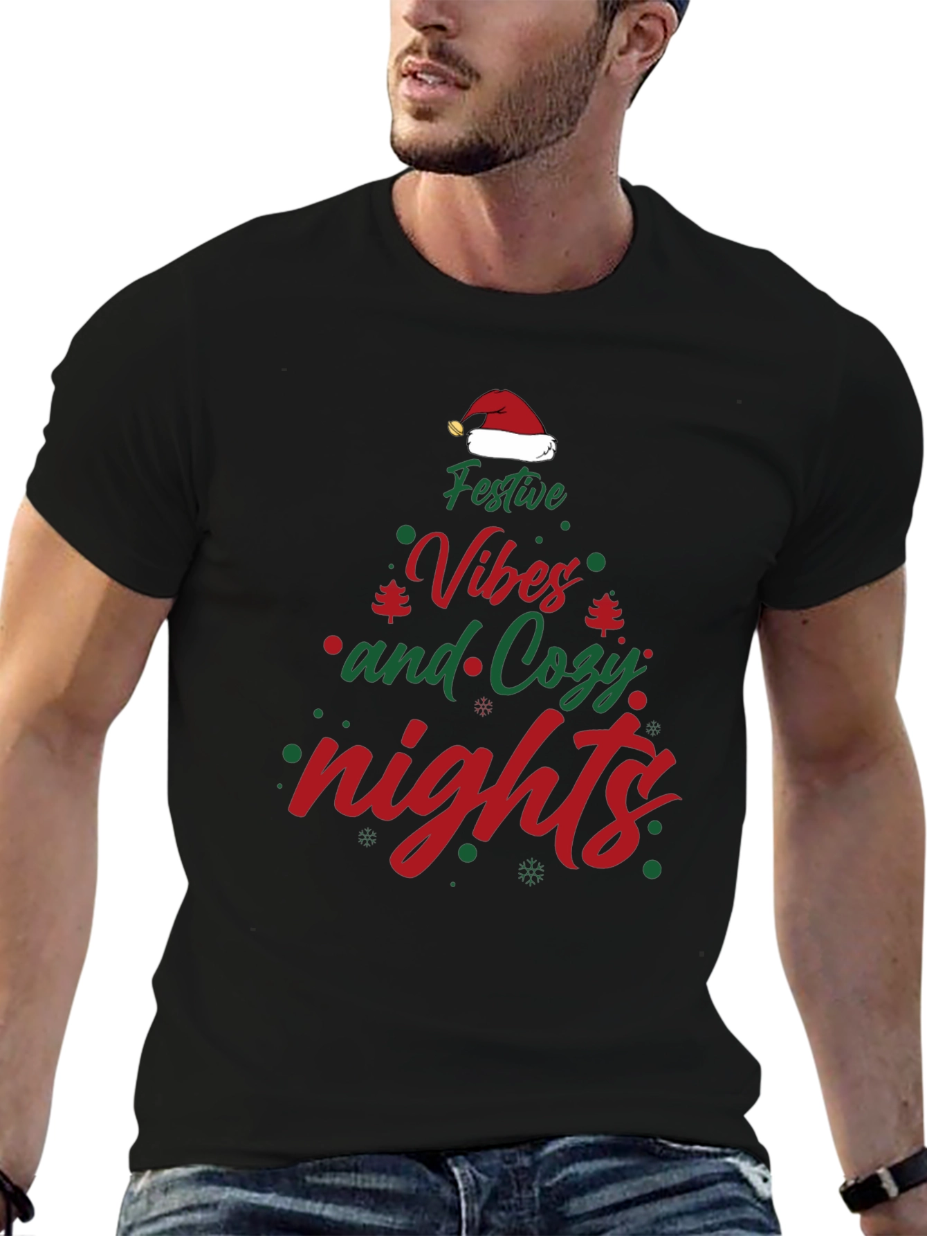 Festive Vibes Cozy Nights Christmas T-Shirt