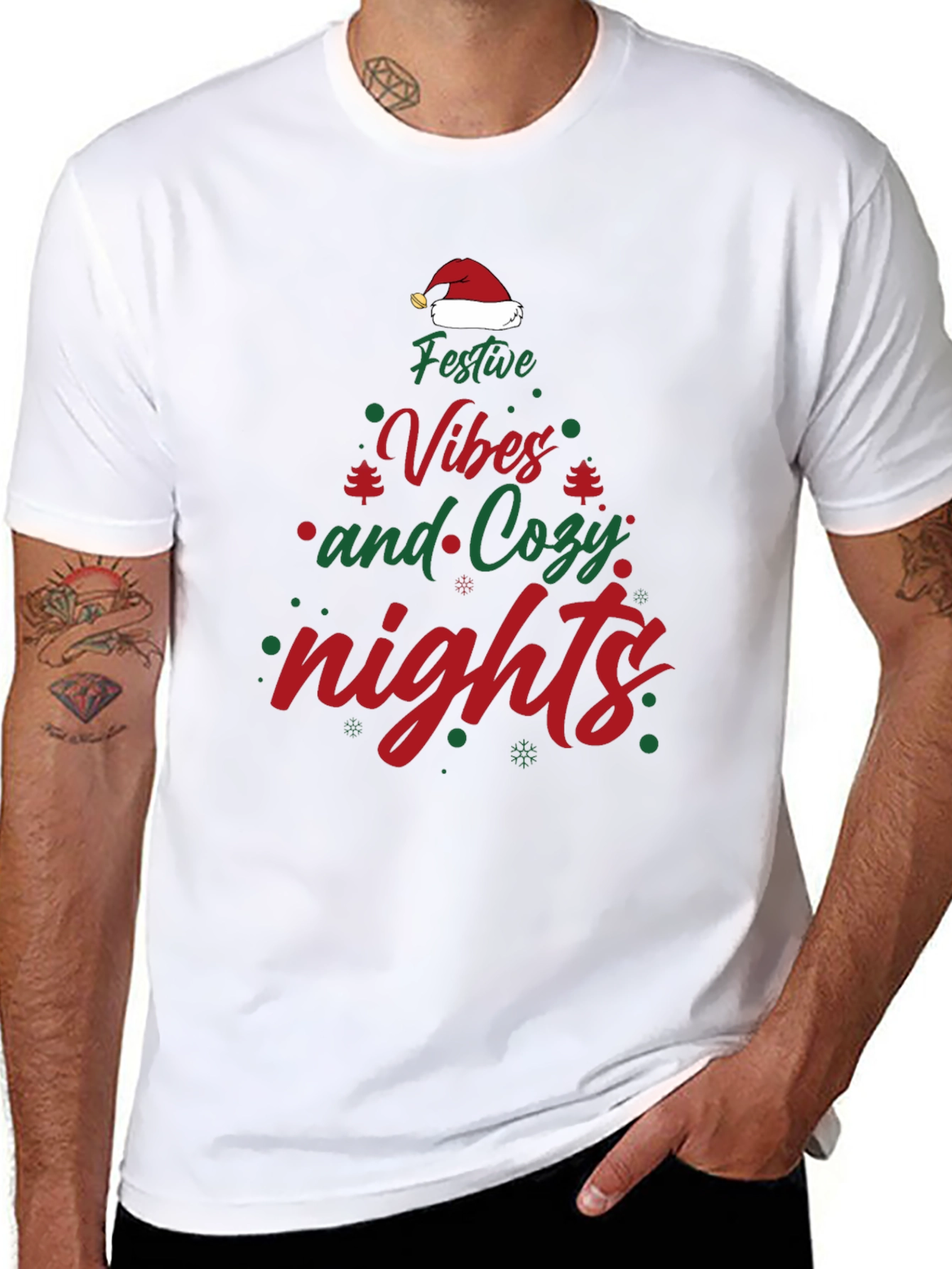 Festive Vibes Cozy Nights Christmas T-Shirt