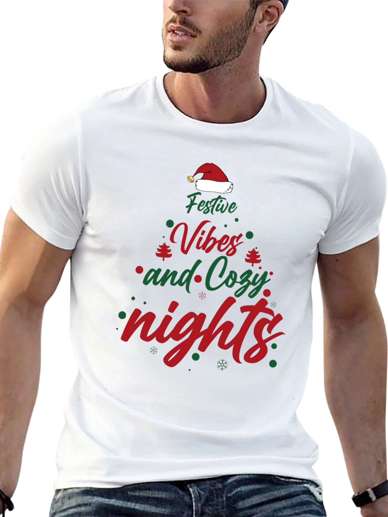 Festive Vibes Cozy Nights Christmas T-Shirt