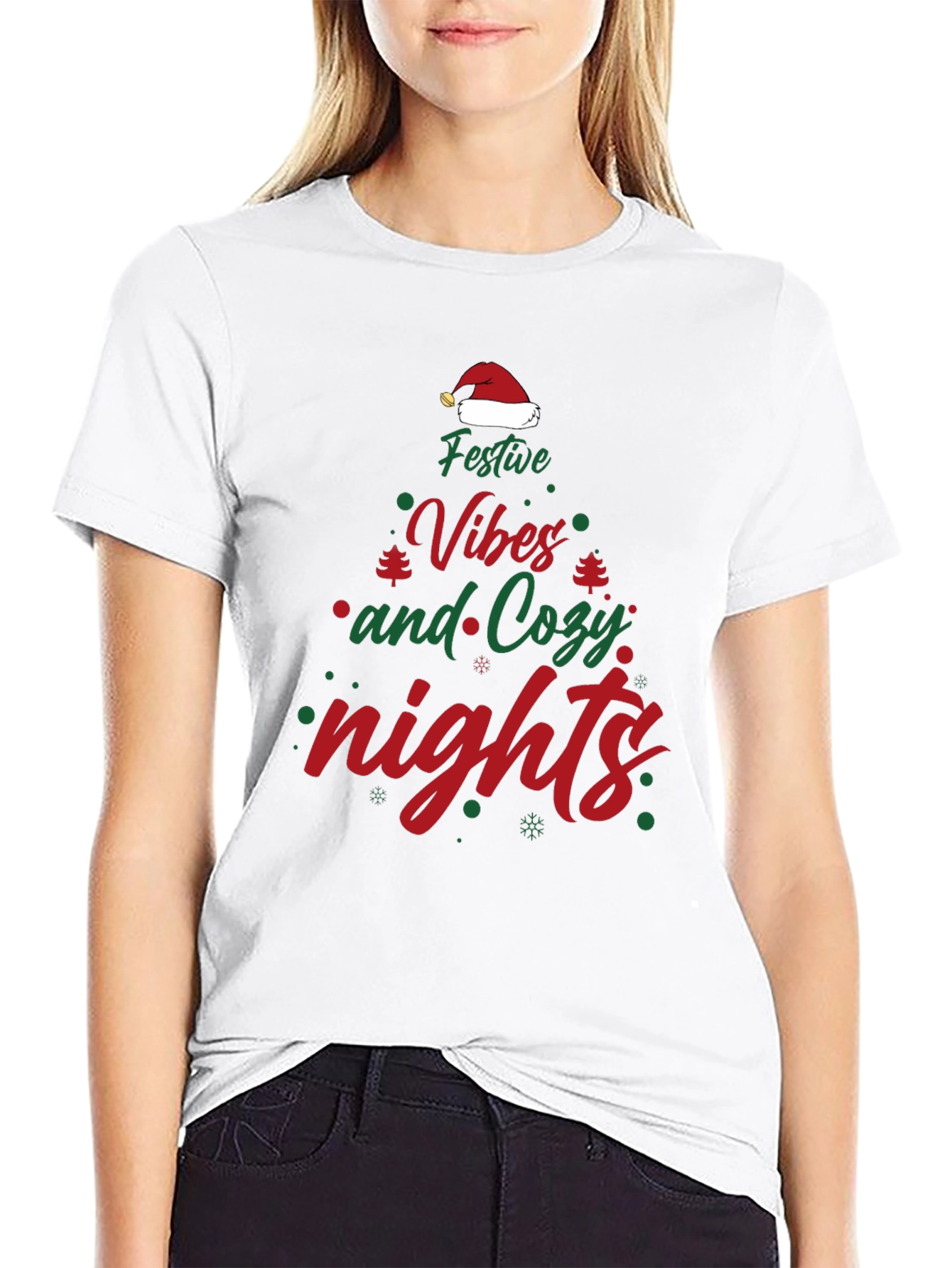 Festive Vibes Cozy Nights Christmas T-Shirt