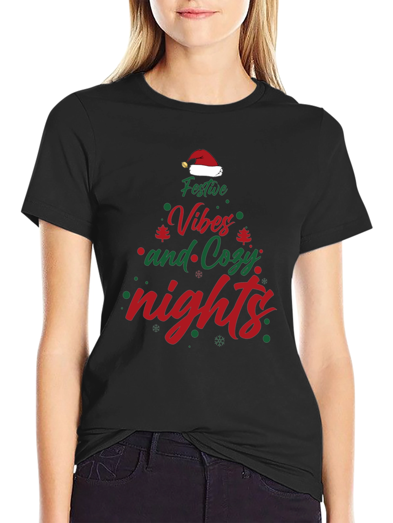 Festive Vibes Cozy Nights Christmas T-Shirt