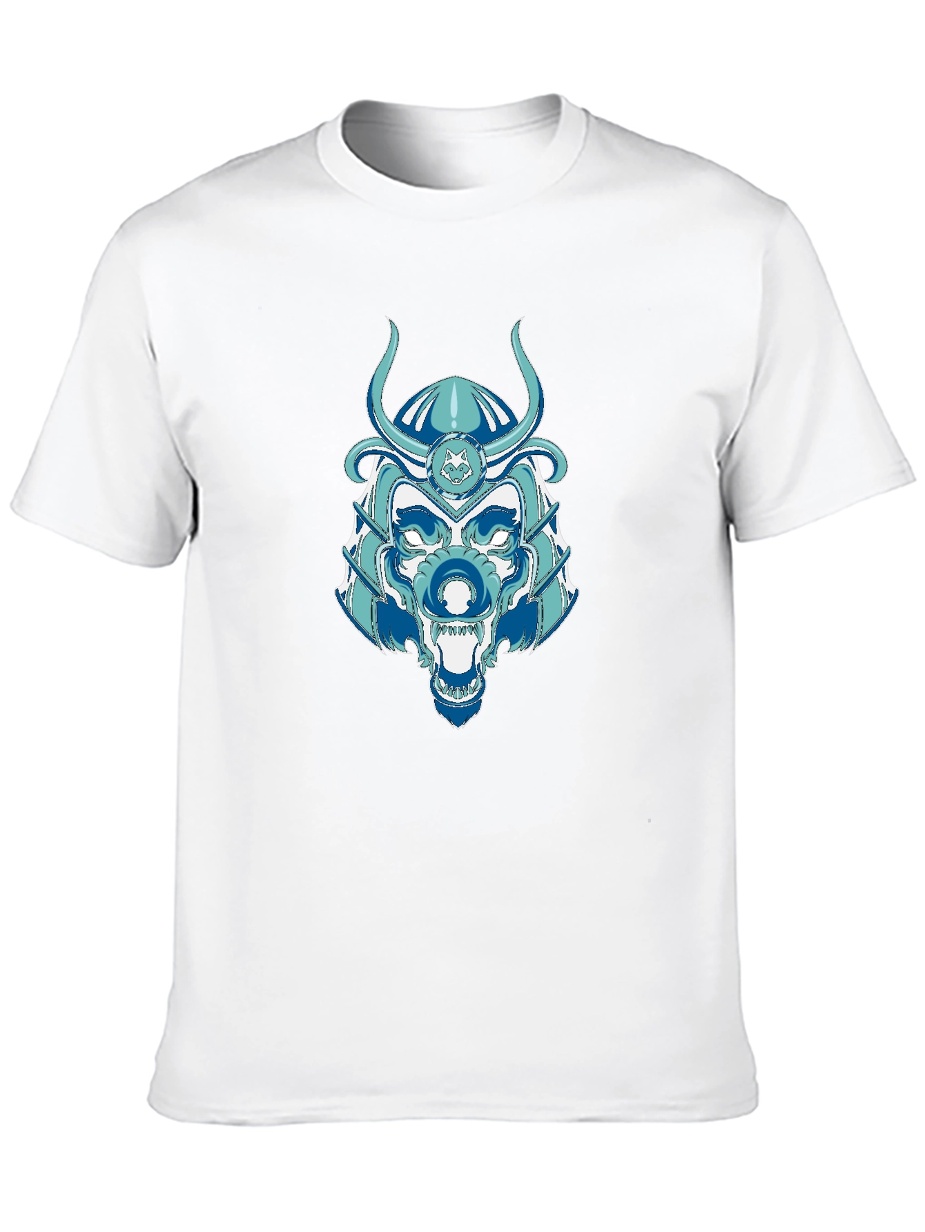 Samurai Wolf Graphic Tee - Unique Design