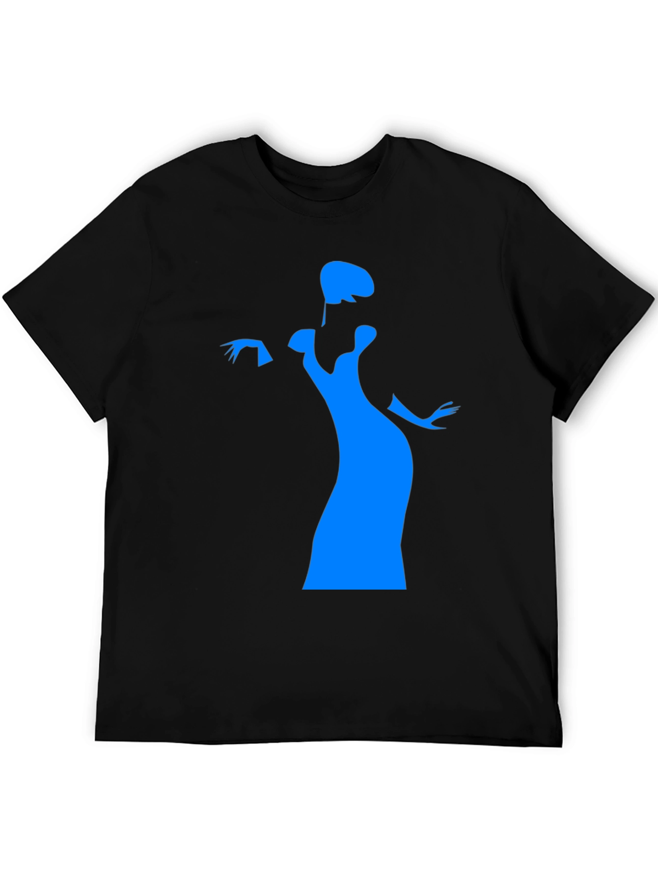 Elegant Silhouette Graphic Tee - Black