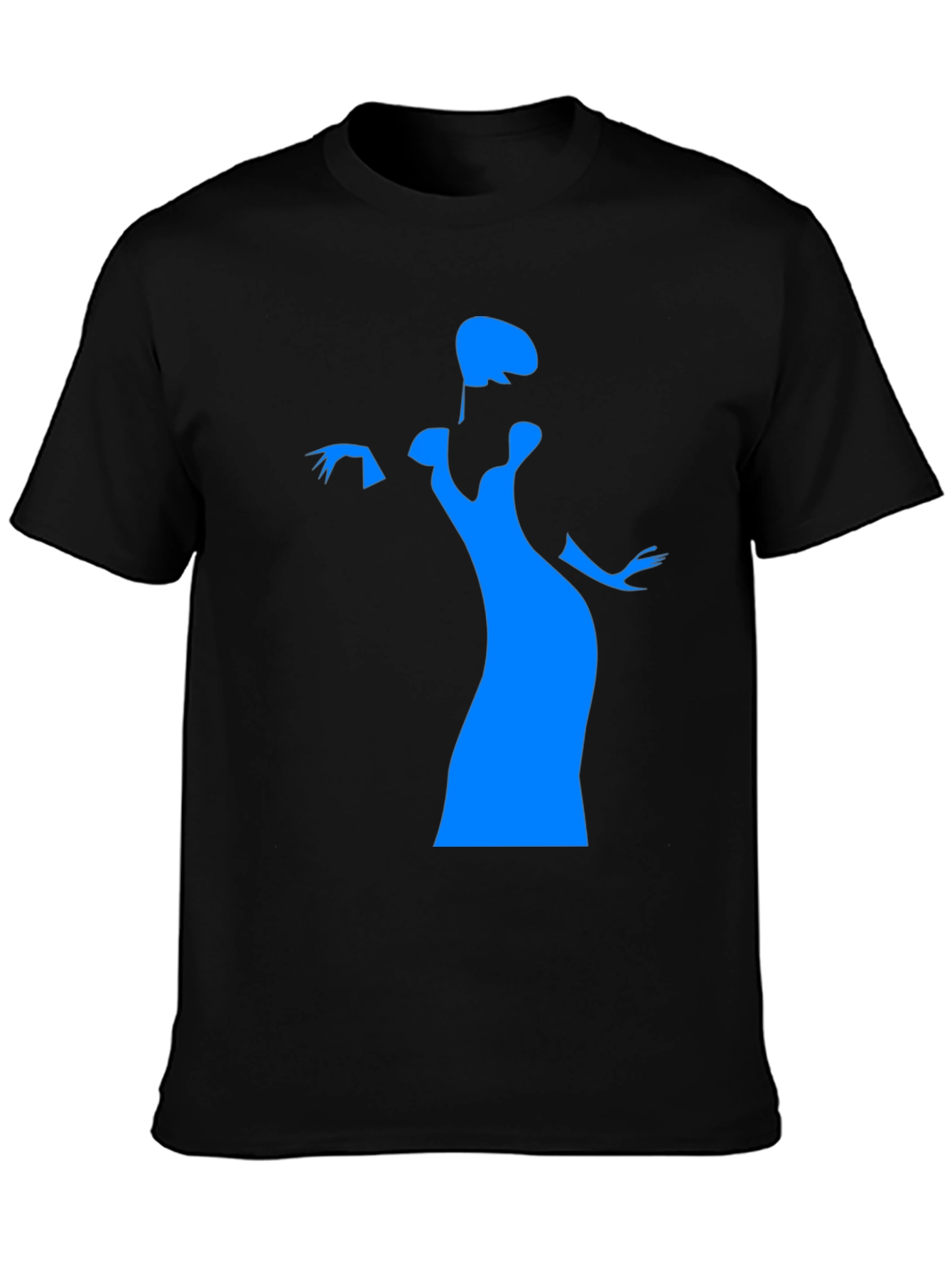 Elegant Silhouette Graphic Tee - Black