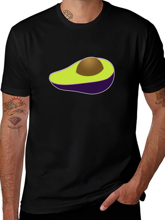Avocado Graphic Print Black T-Shirt
