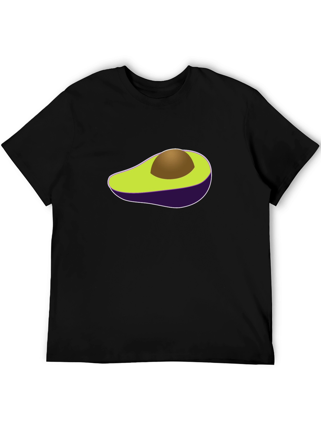 Avocado Graphic Print Black T-Shirt
