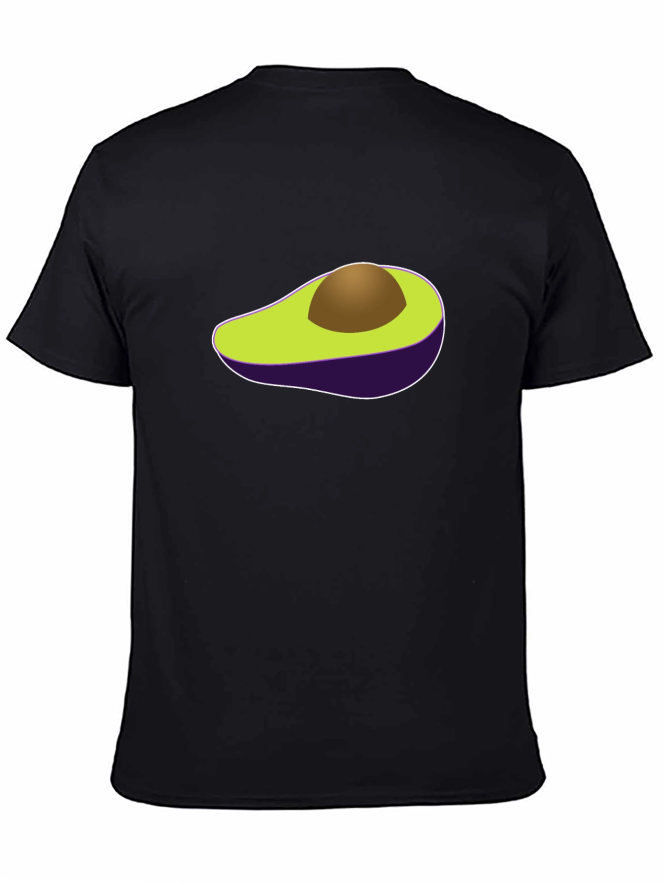 Avocado Graphic Print Black T-Shirt