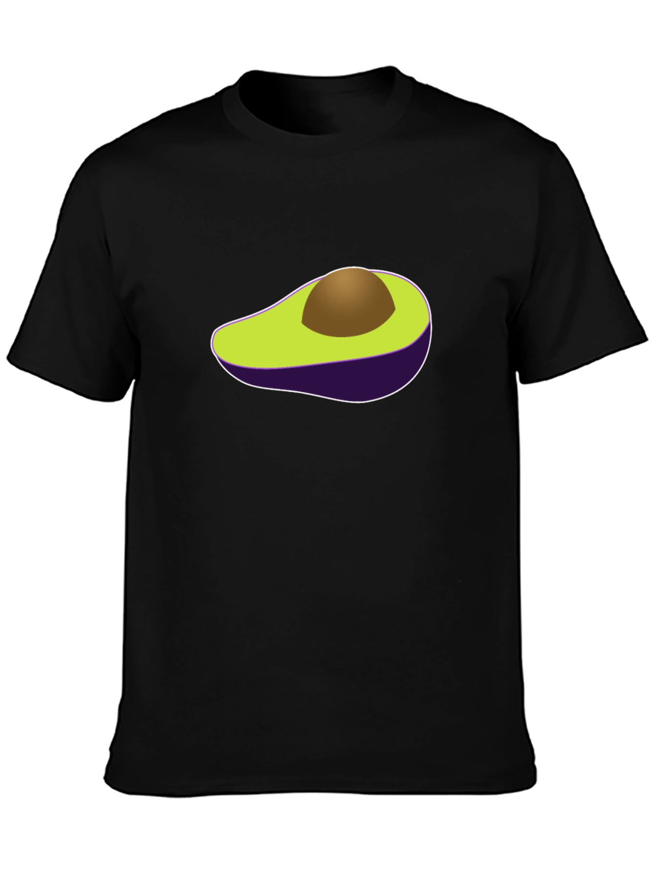 Avocado Graphic Print Black T-Shirt