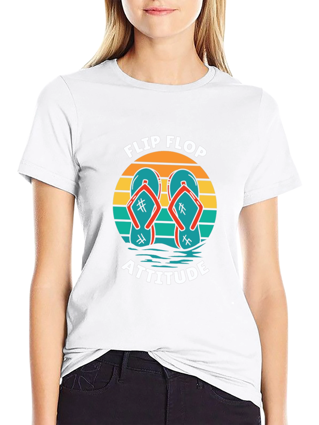 Flip Flop Attitude Graphic T-Shirt