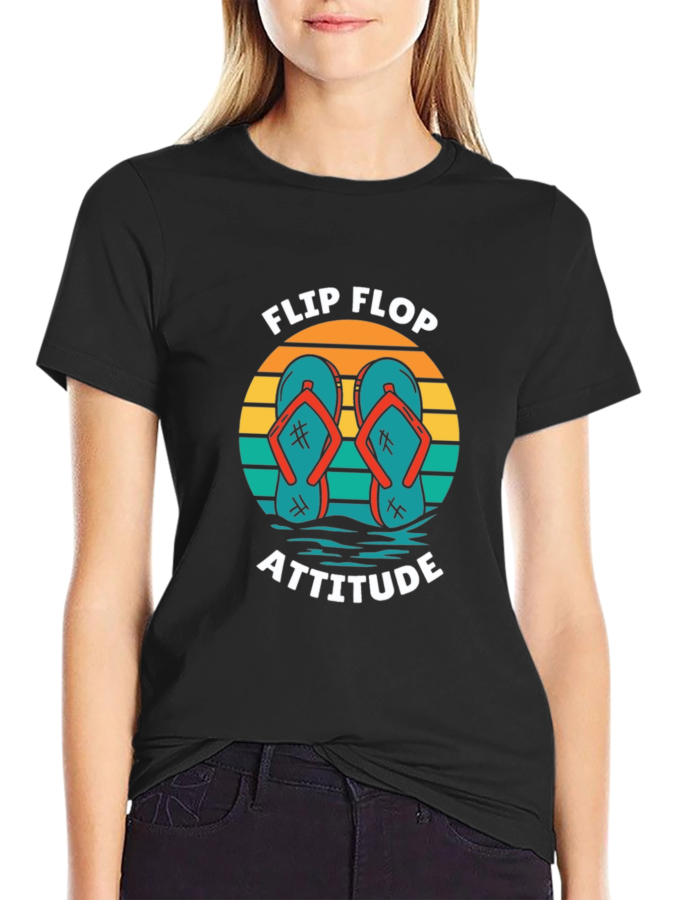 Flip Flop Attitude Graphic T-Shirt